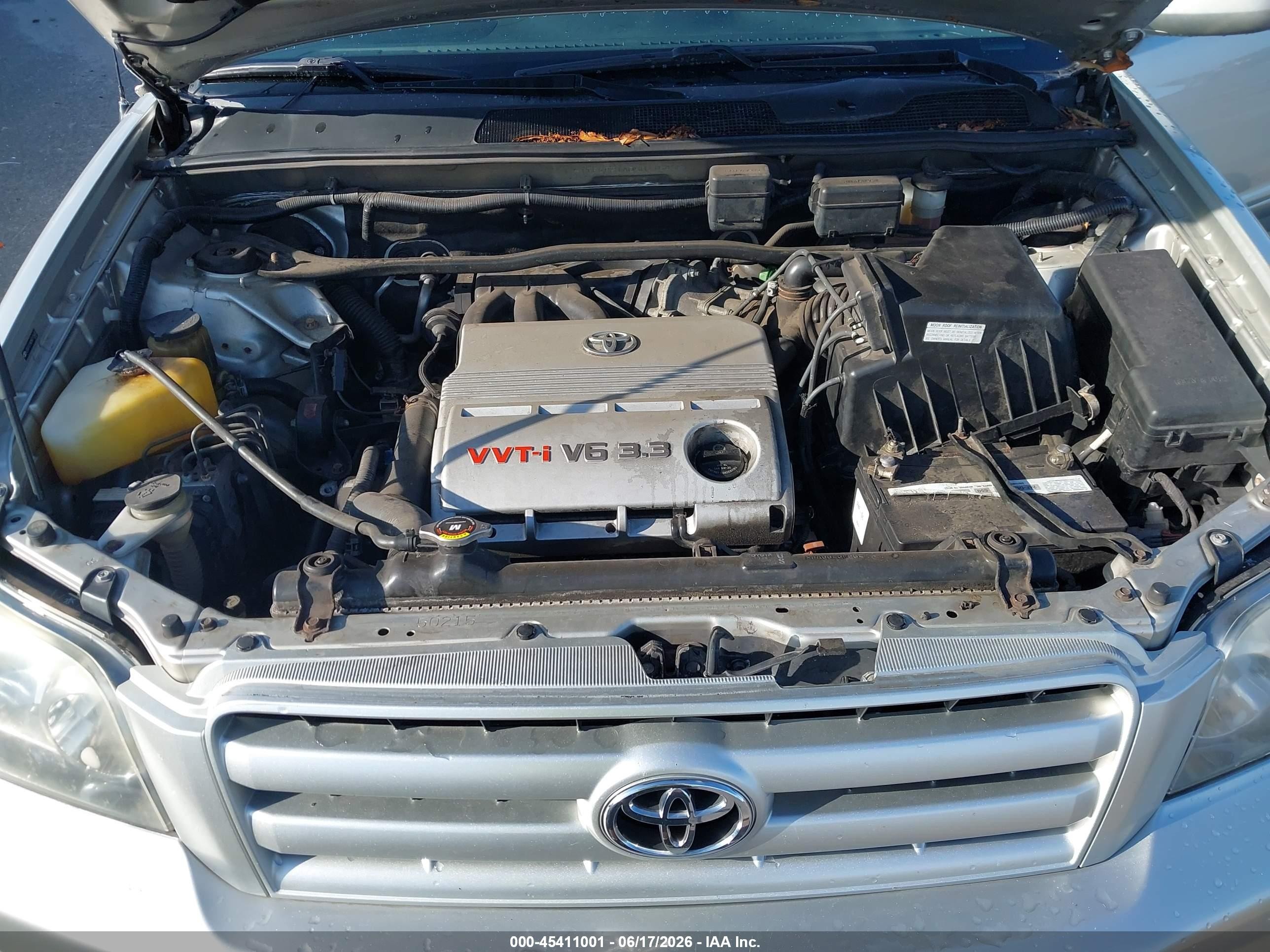 2005 Toyota Highlander V6 Silver vin: JTEEP21A050115432