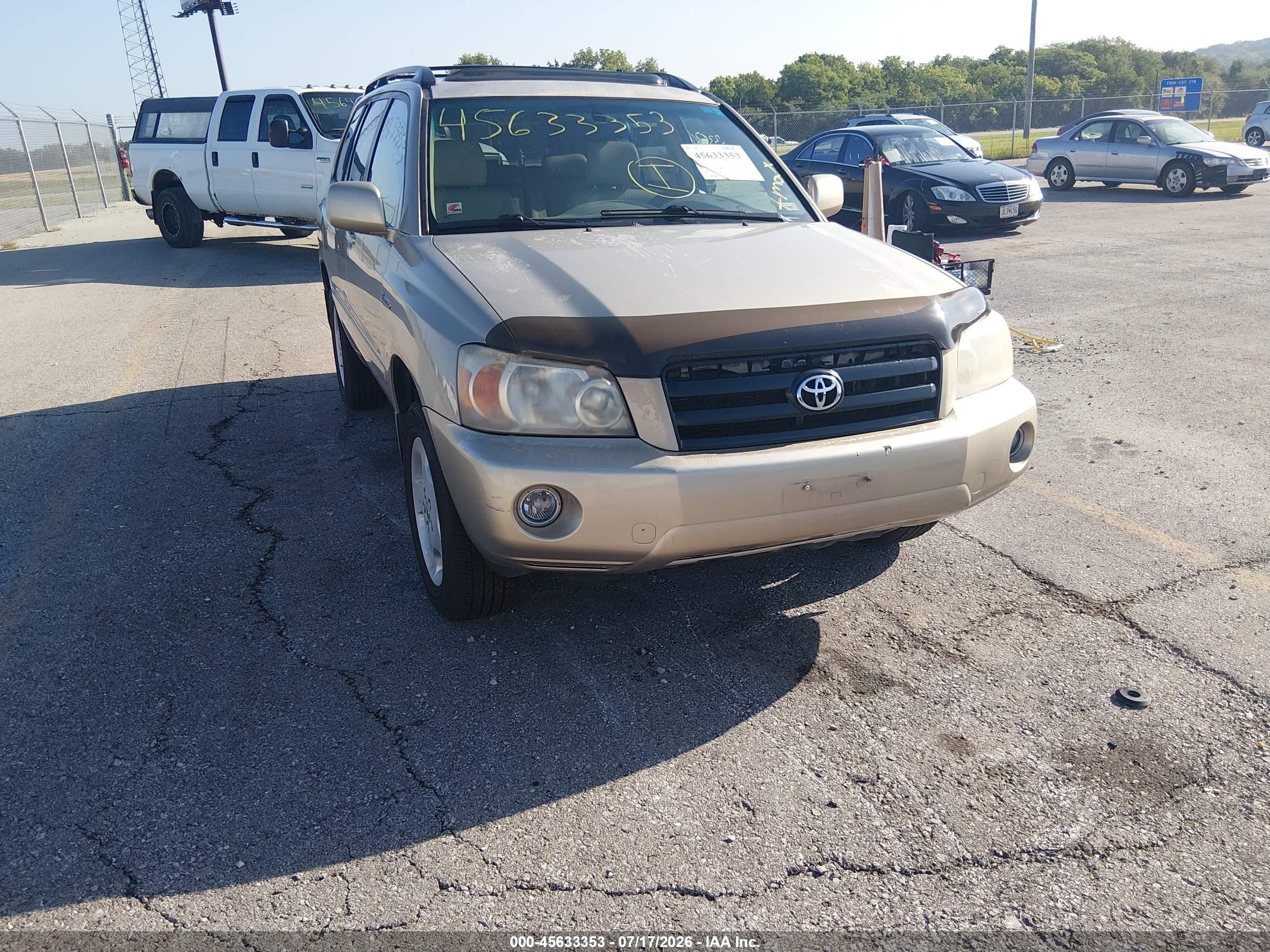 2005 Toyota Highlander Limited V6 Tan vin: JTEEP21A050120730