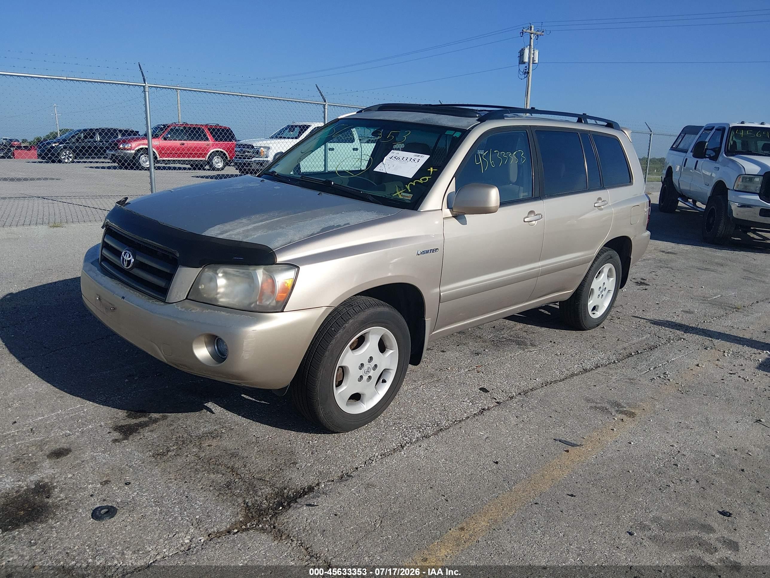 2005 Toyota Highlander Limited V6 Tan vin: JTEEP21A050120730