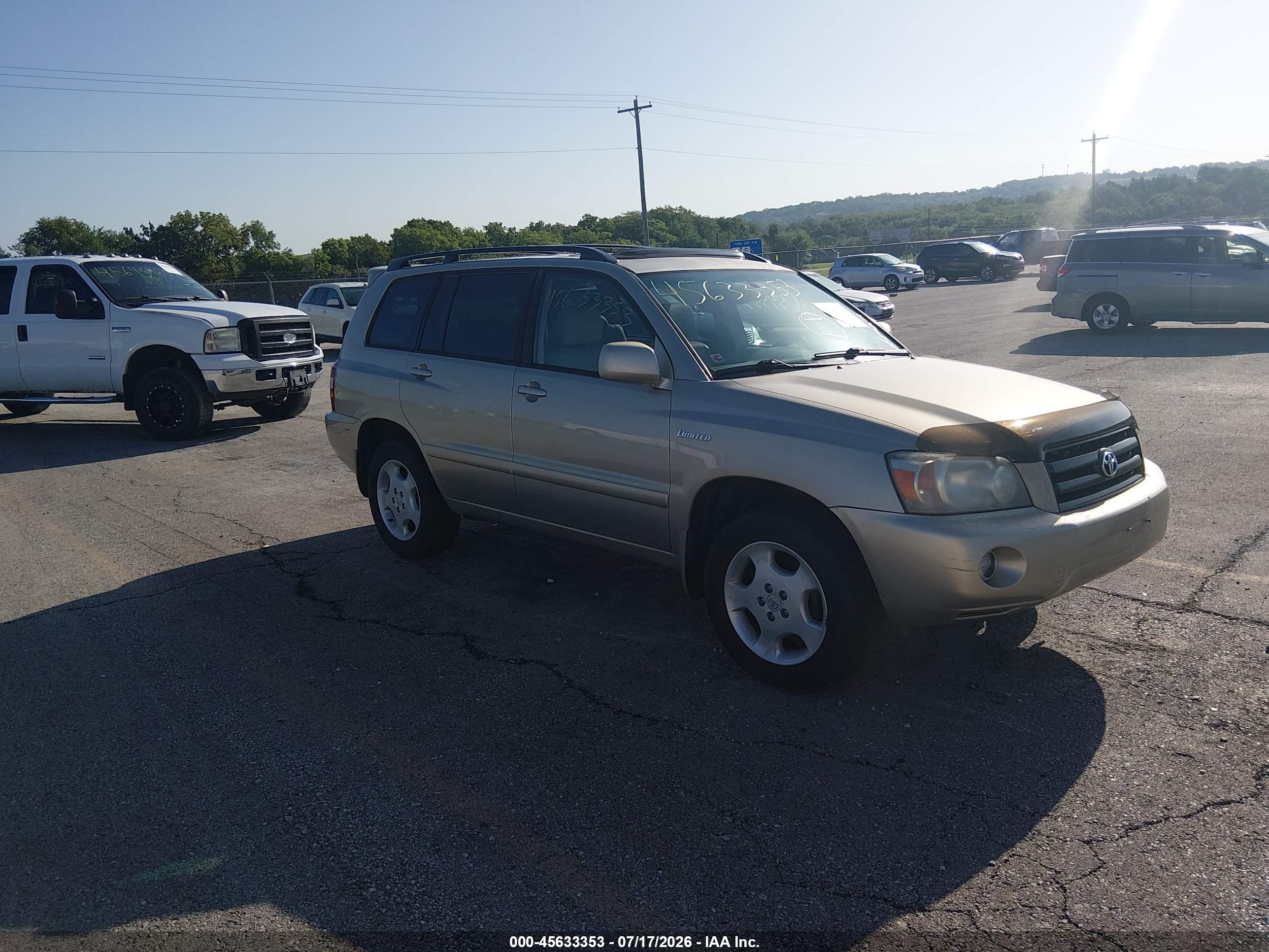 2005 Toyota Highlander Limited V6 Tan vin: JTEEP21A050120730
