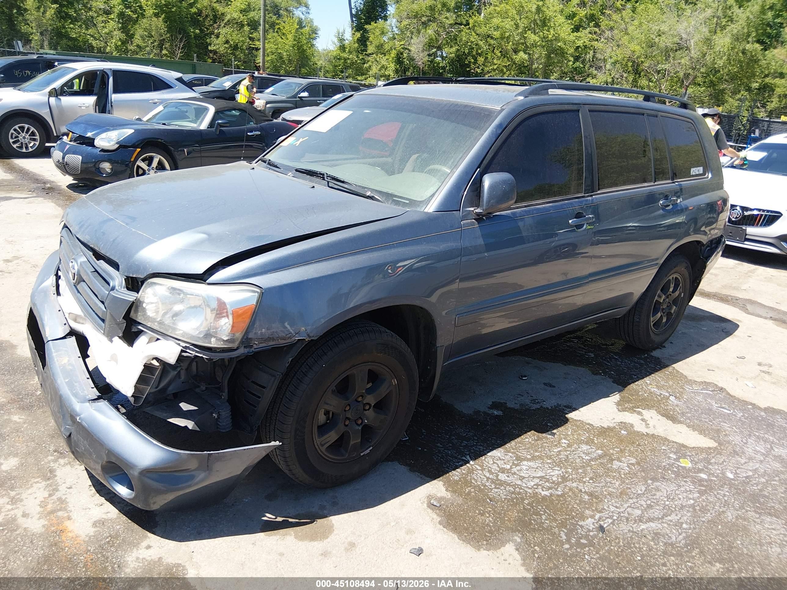 2005 Toyota Highlander V6 Синий vin: JTEEP21A050128696