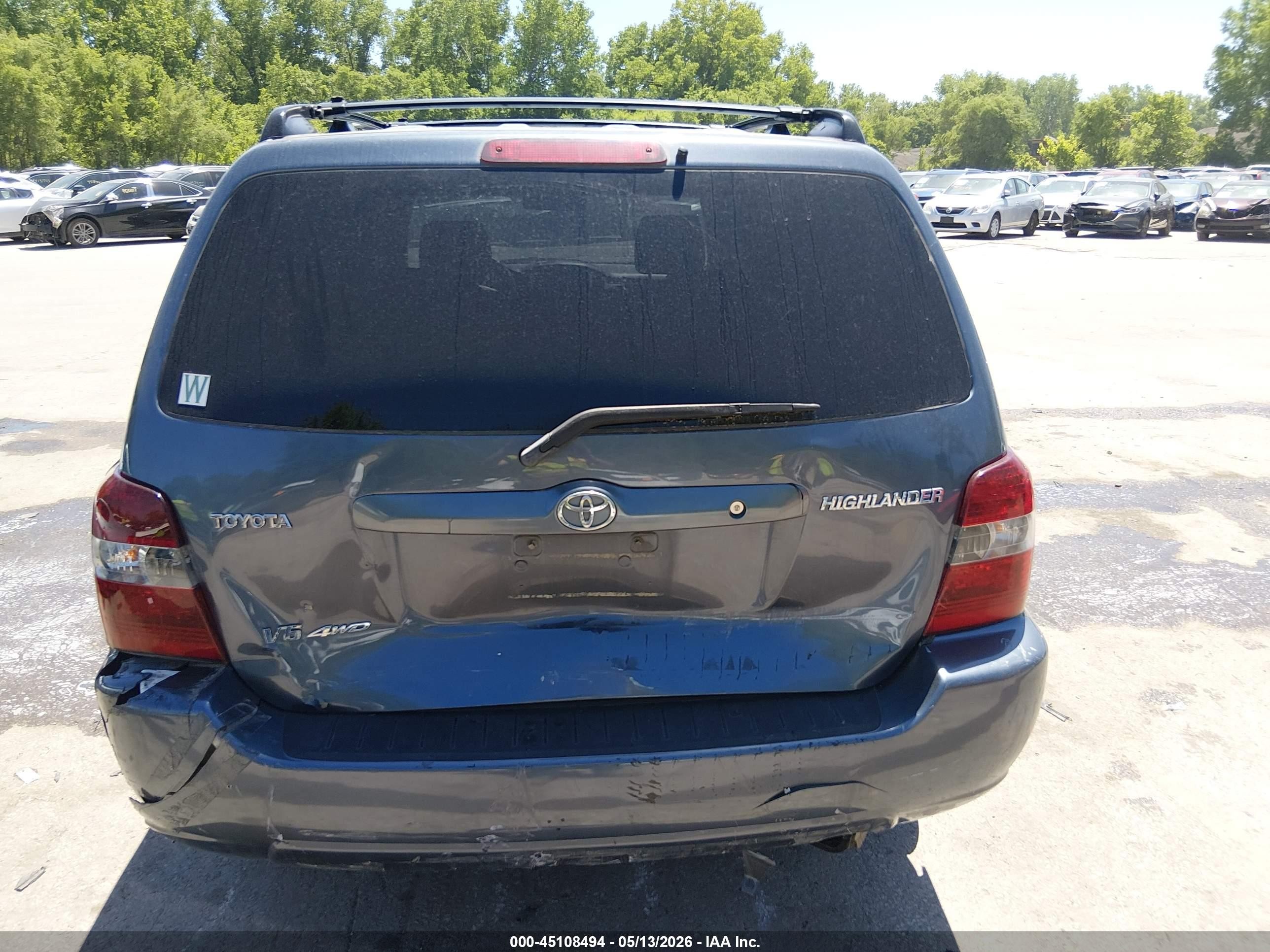 2005 Toyota Highlander V6 Синий vin: JTEEP21A050128696