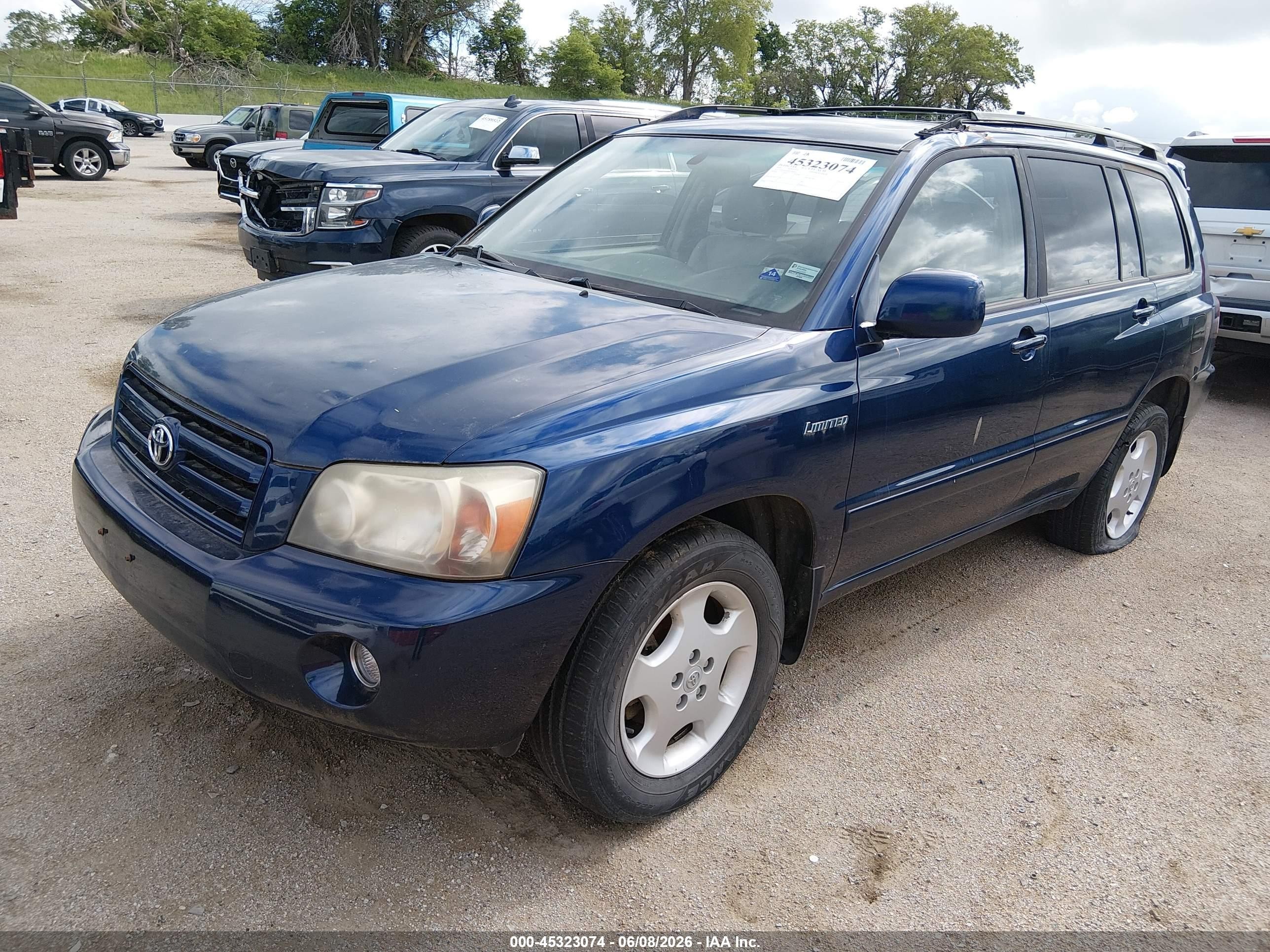 2005 Toyota Highlander Limited V6 Dark Blue vin: JTEEP21A050134076