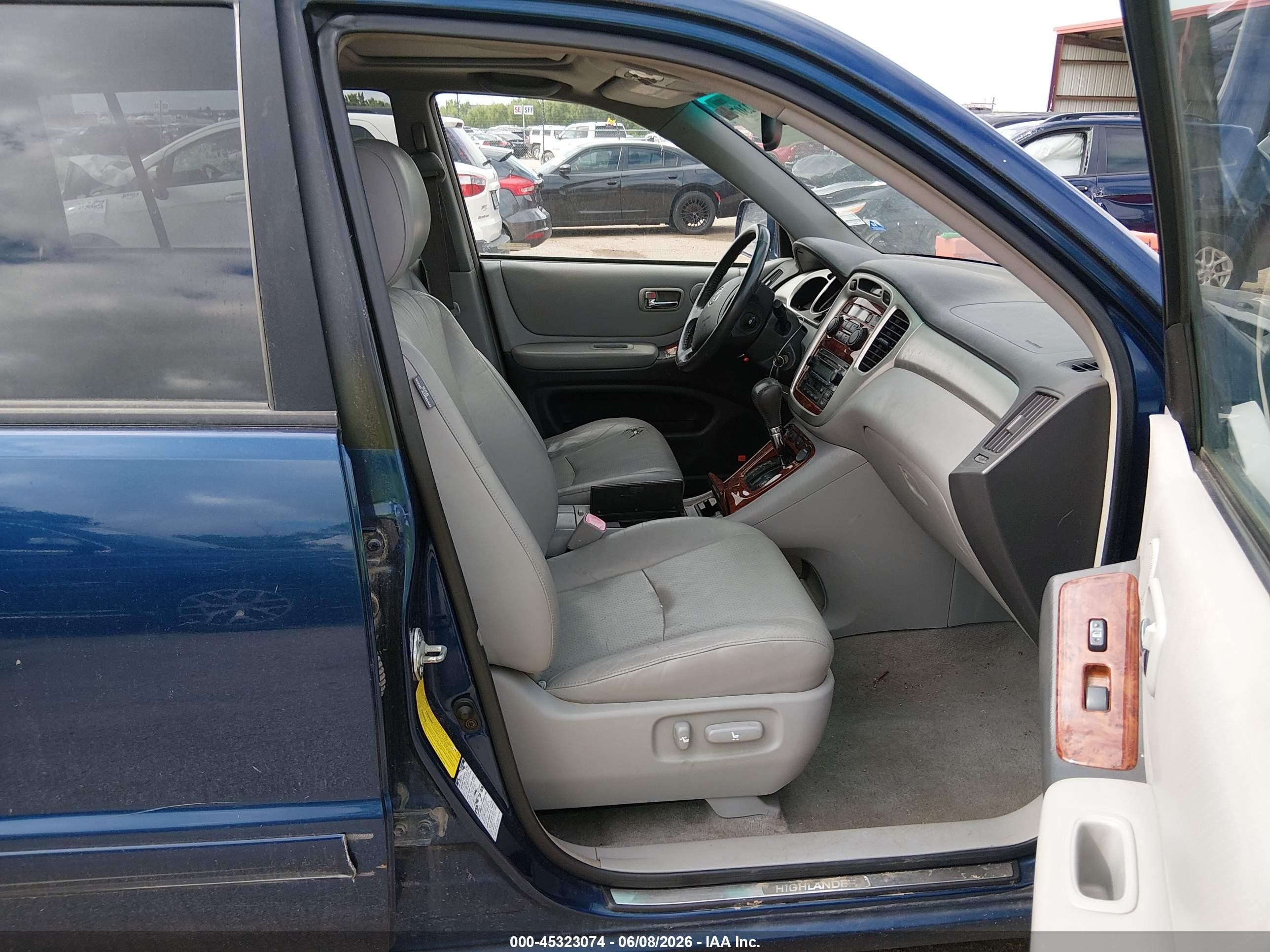 2005 Toyota Highlander Limited V6 Dark Blue vin: JTEEP21A050134076