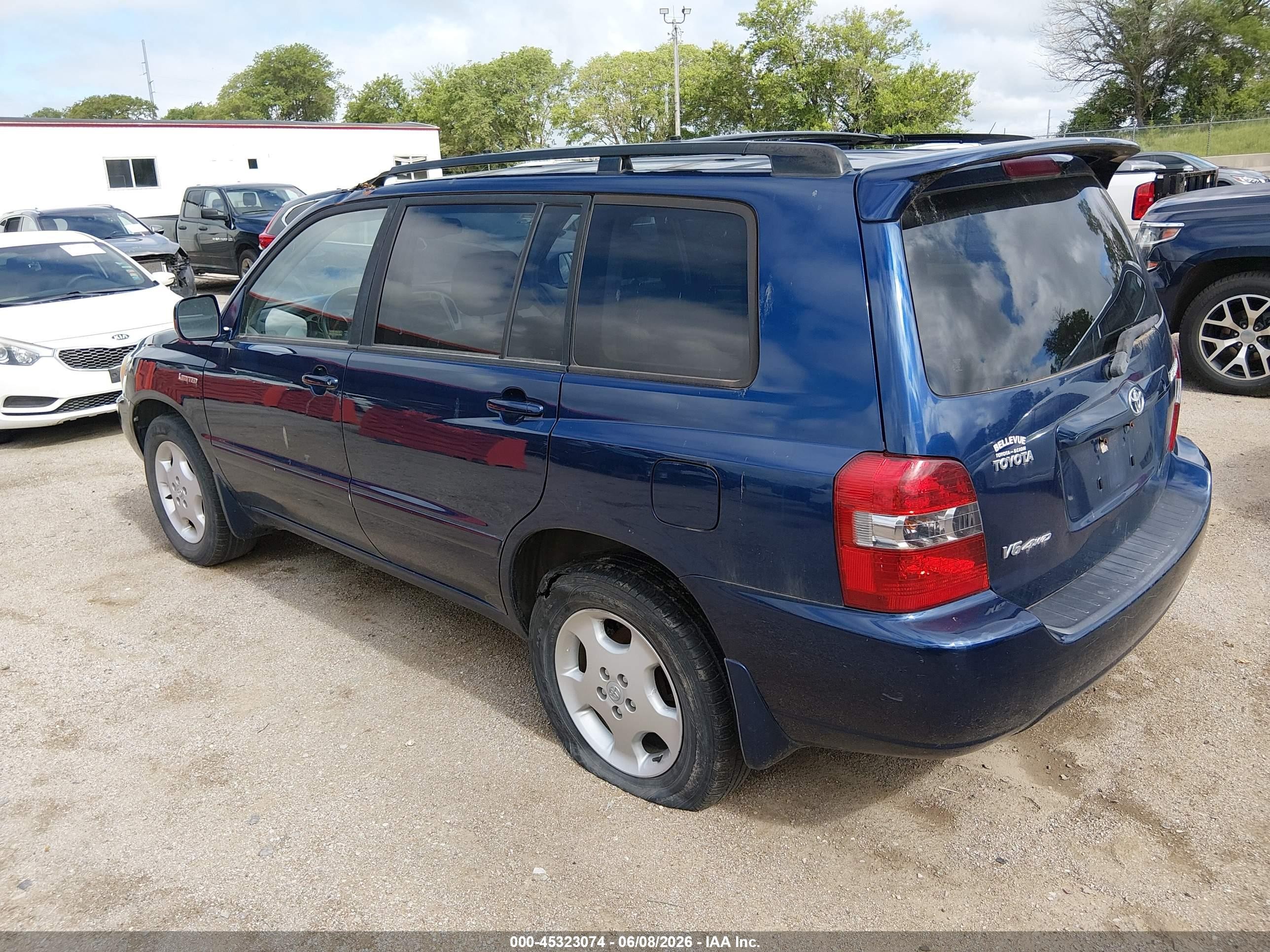 2005 Toyota Highlander Limited V6 Dark Blue vin: JTEEP21A050134076