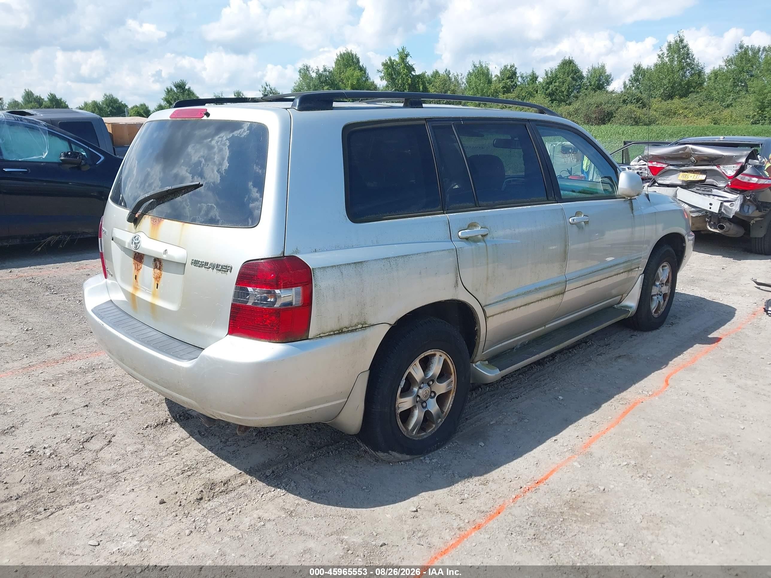2006 Toyota Highlander V6 Silver vin: JTEEP21A060138534