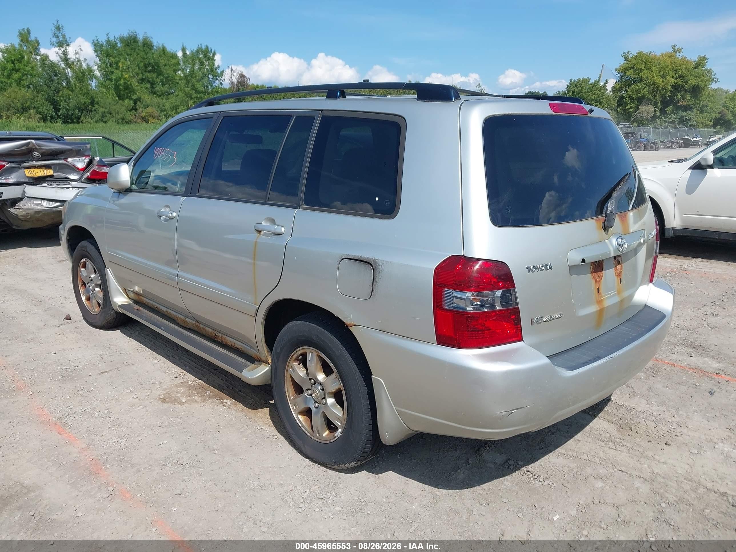 2006 Toyota Highlander V6 Silver vin: JTEEP21A060138534