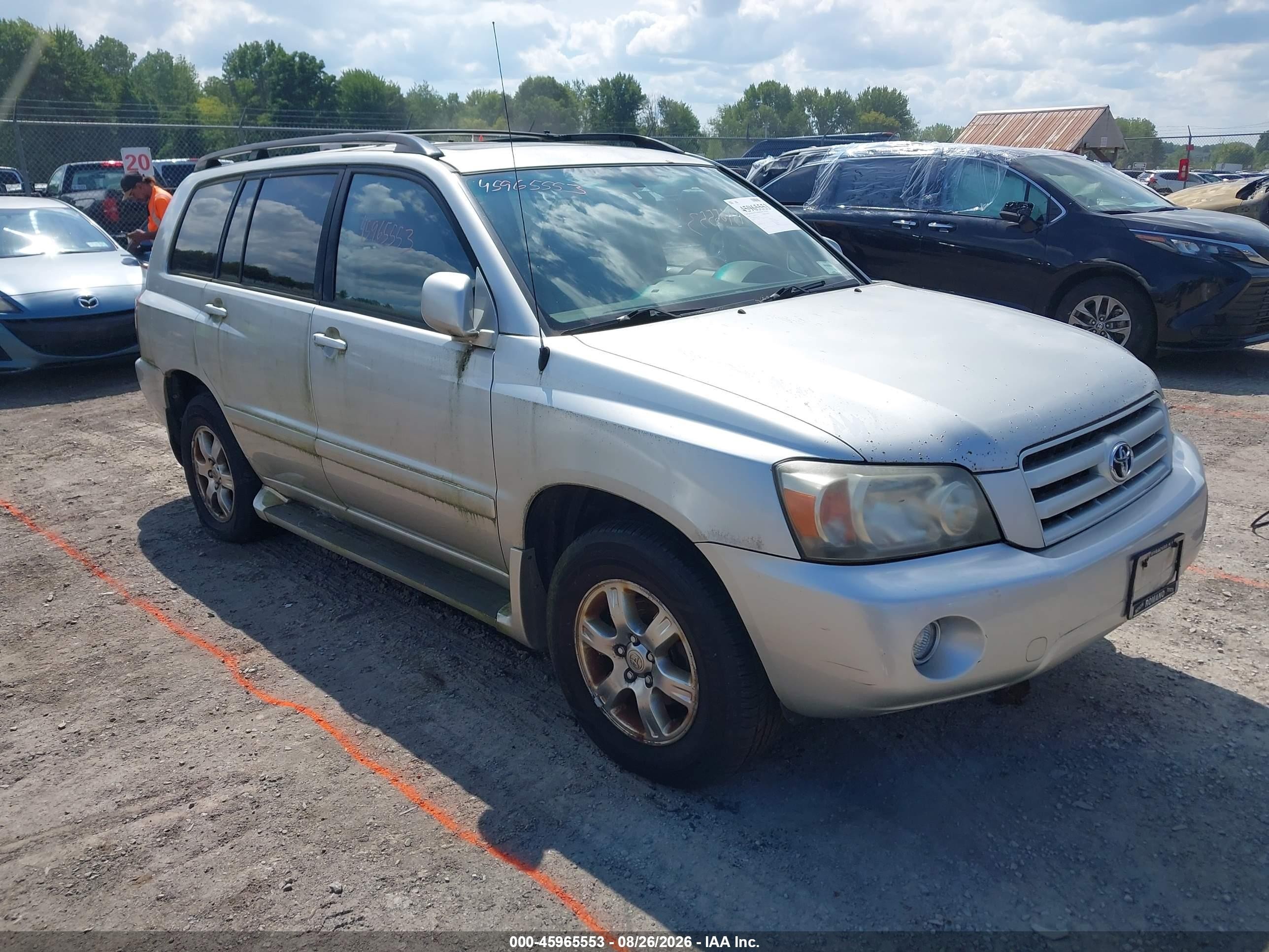 2006 Toyota Highlander V6 Silver vin: JTEEP21A060138534