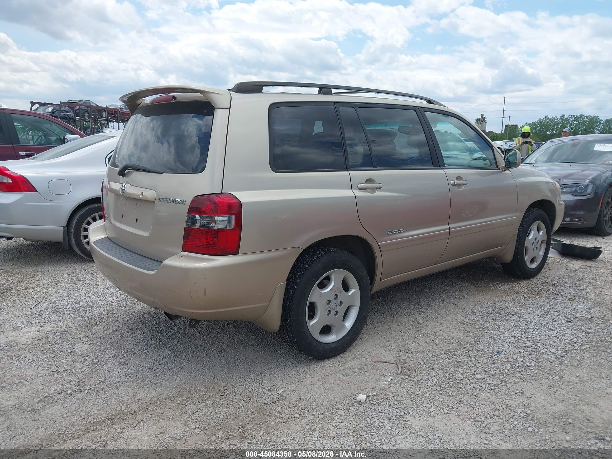 2007 Toyota Highlander Limited V6 Золотой vin: JTEEP21A070189713