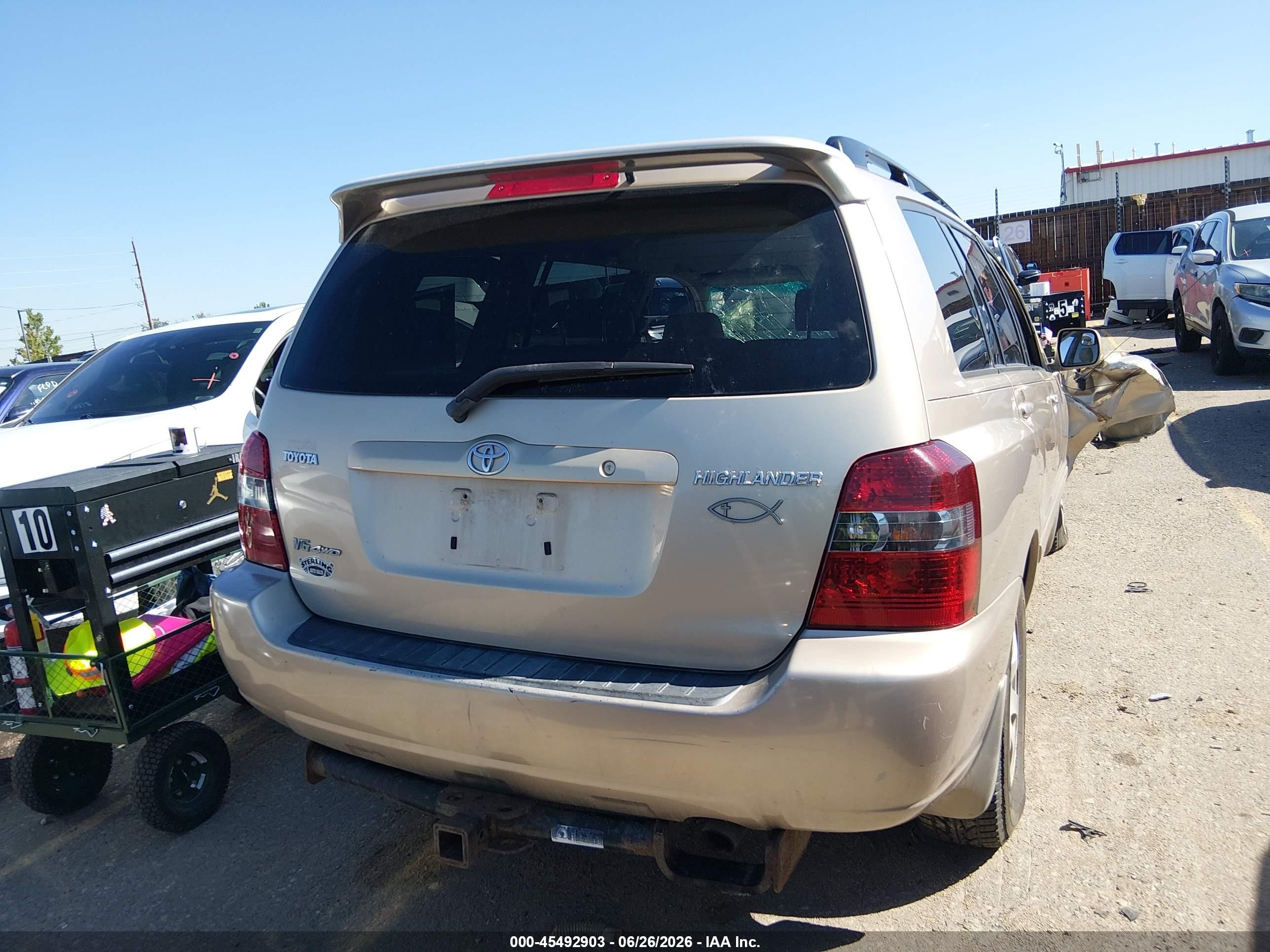 2007 Toyota Highlander 3rd Row Gold vin: JTEEP21A070216845