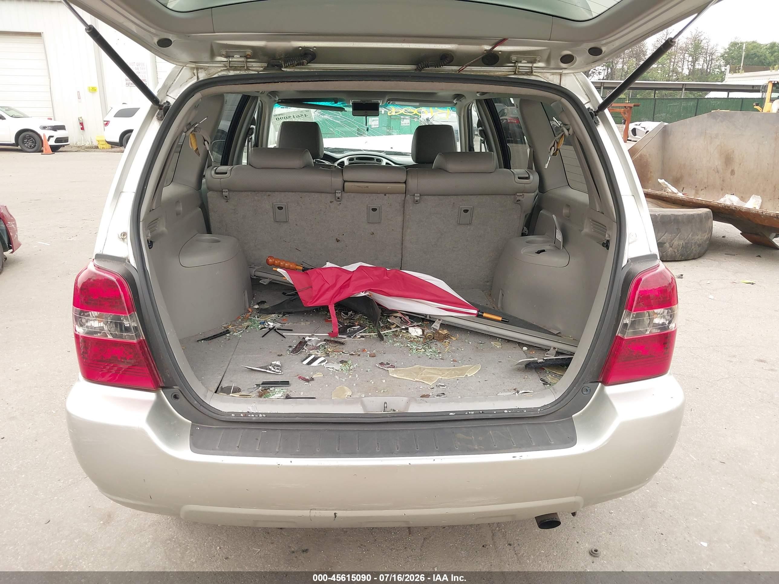 2007 Toyota Highlander Limited W/3rd Row Silver vin: JTEEP21A070225237