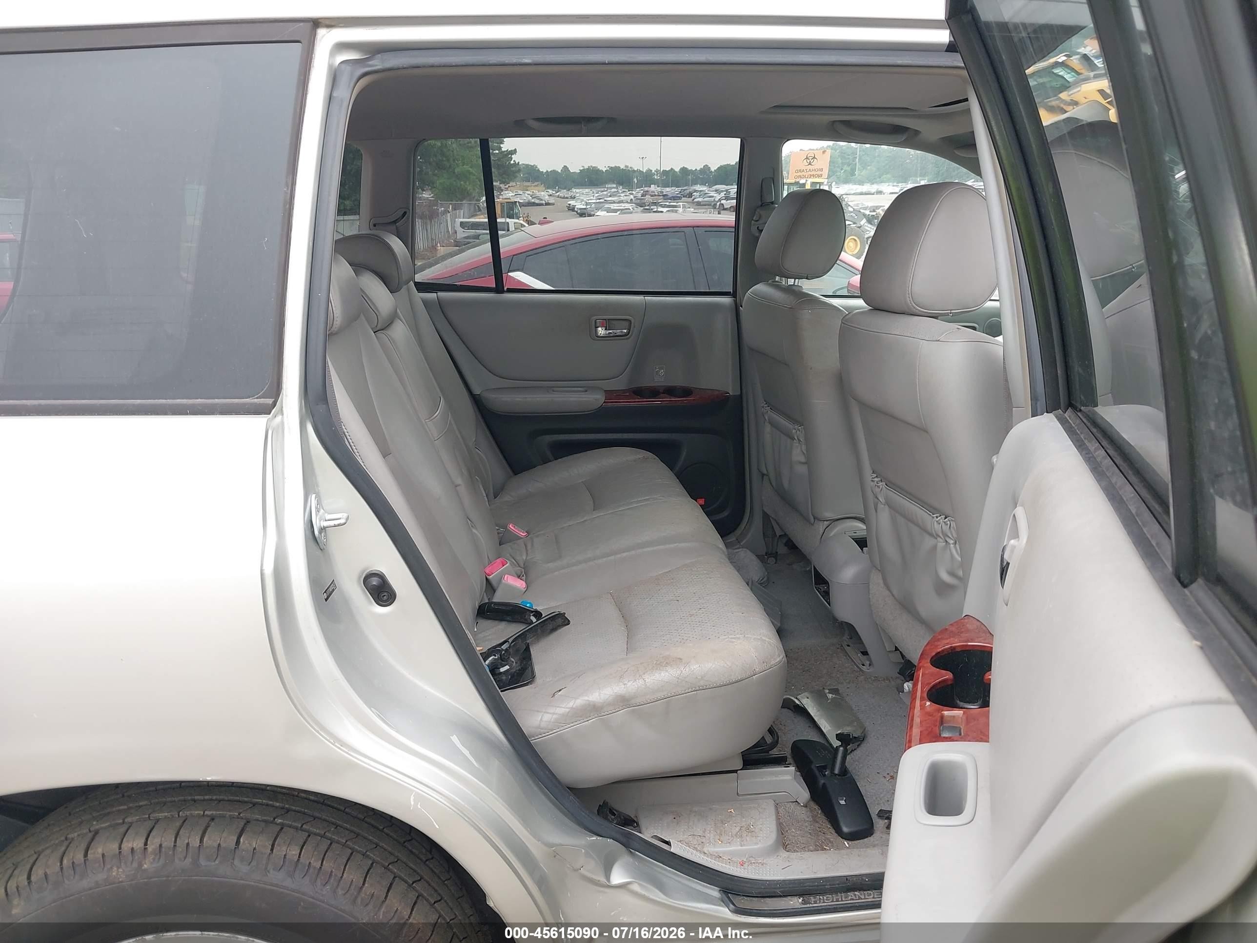 2007 Toyota Highlander Limited W/3rd Row Silver vin: JTEEP21A070225237