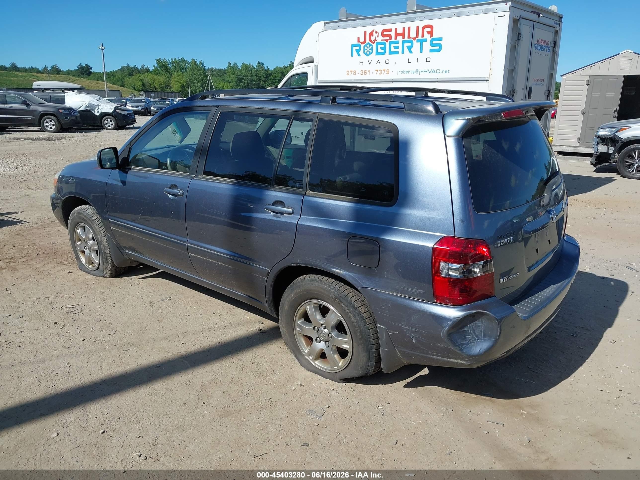 2007 Toyota Highlander 3rd Row Light Blue vin: JTEEP21A070231135