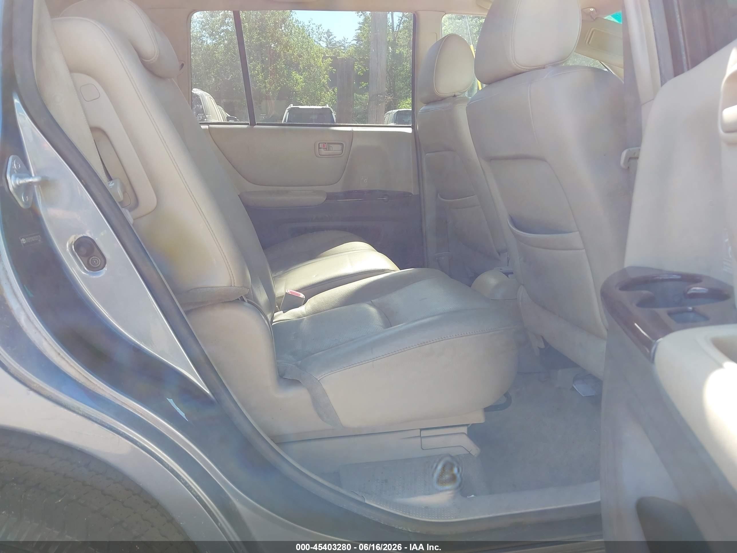 2007 Toyota Highlander 3rd Row Light Blue vin: JTEEP21A070231135