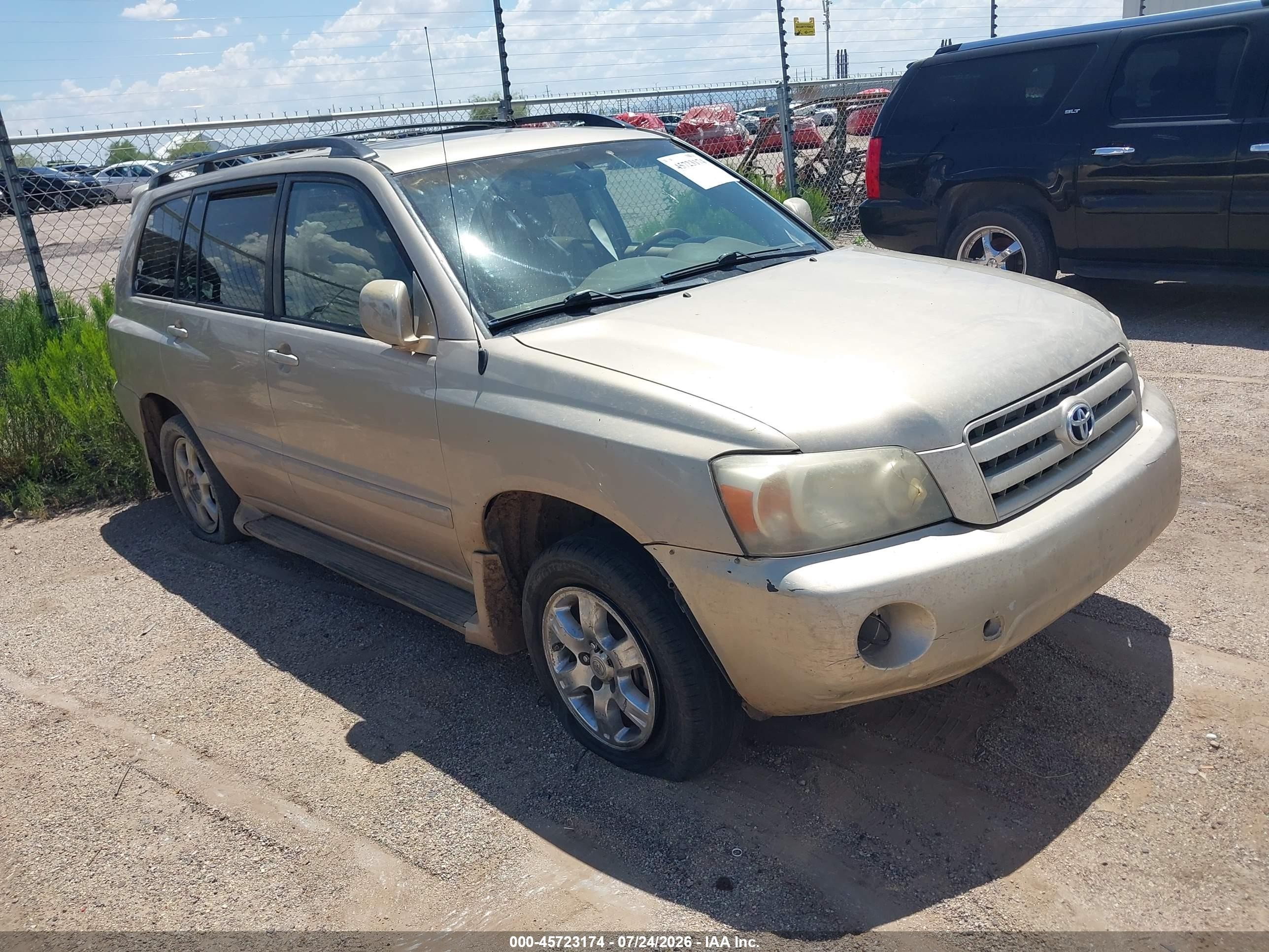 2004 Toyota Highlander V6 Gold vin: JTEEP21A140026449
