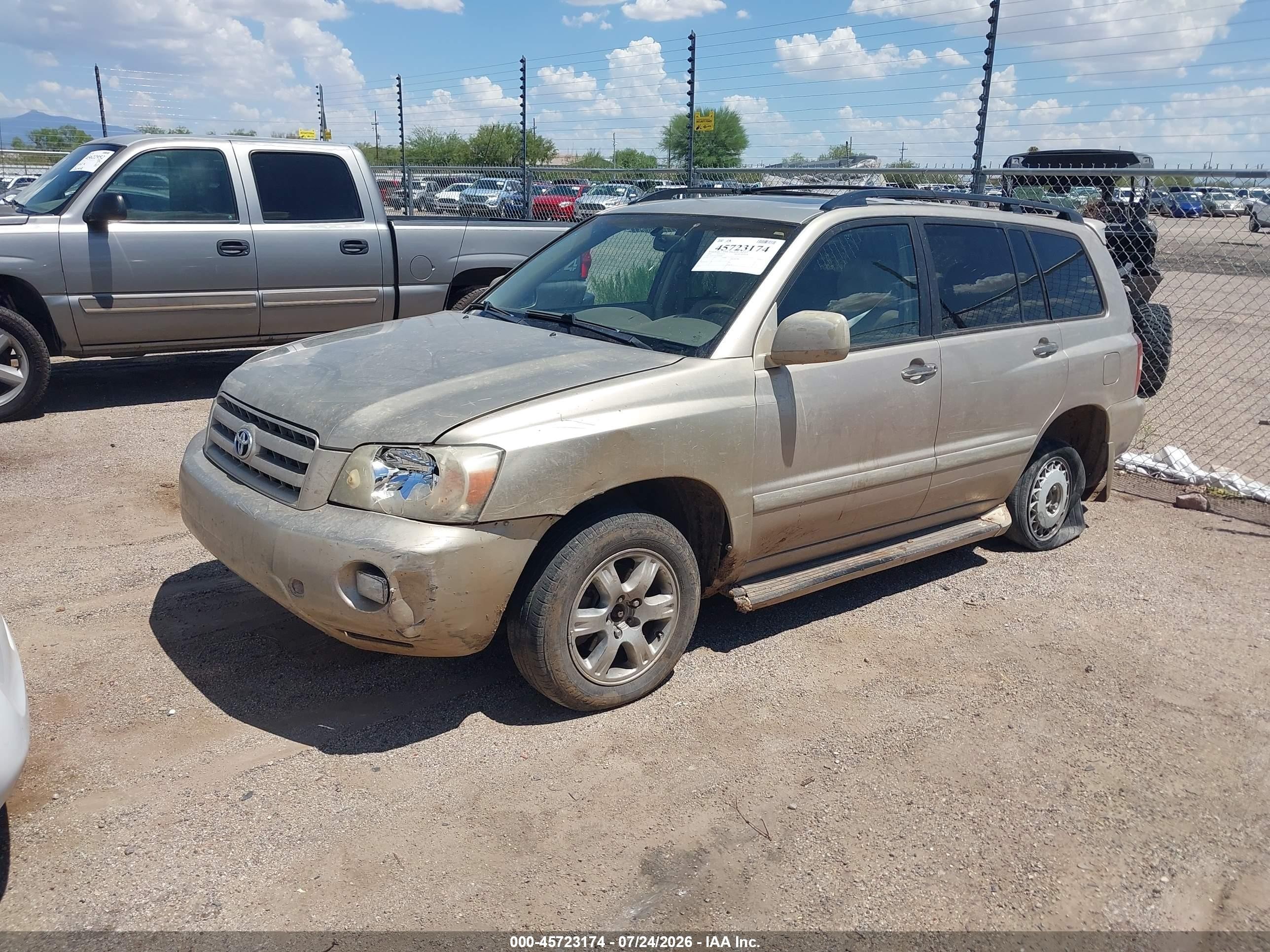 2004 Toyota Highlander V6 Gold vin: JTEEP21A140026449