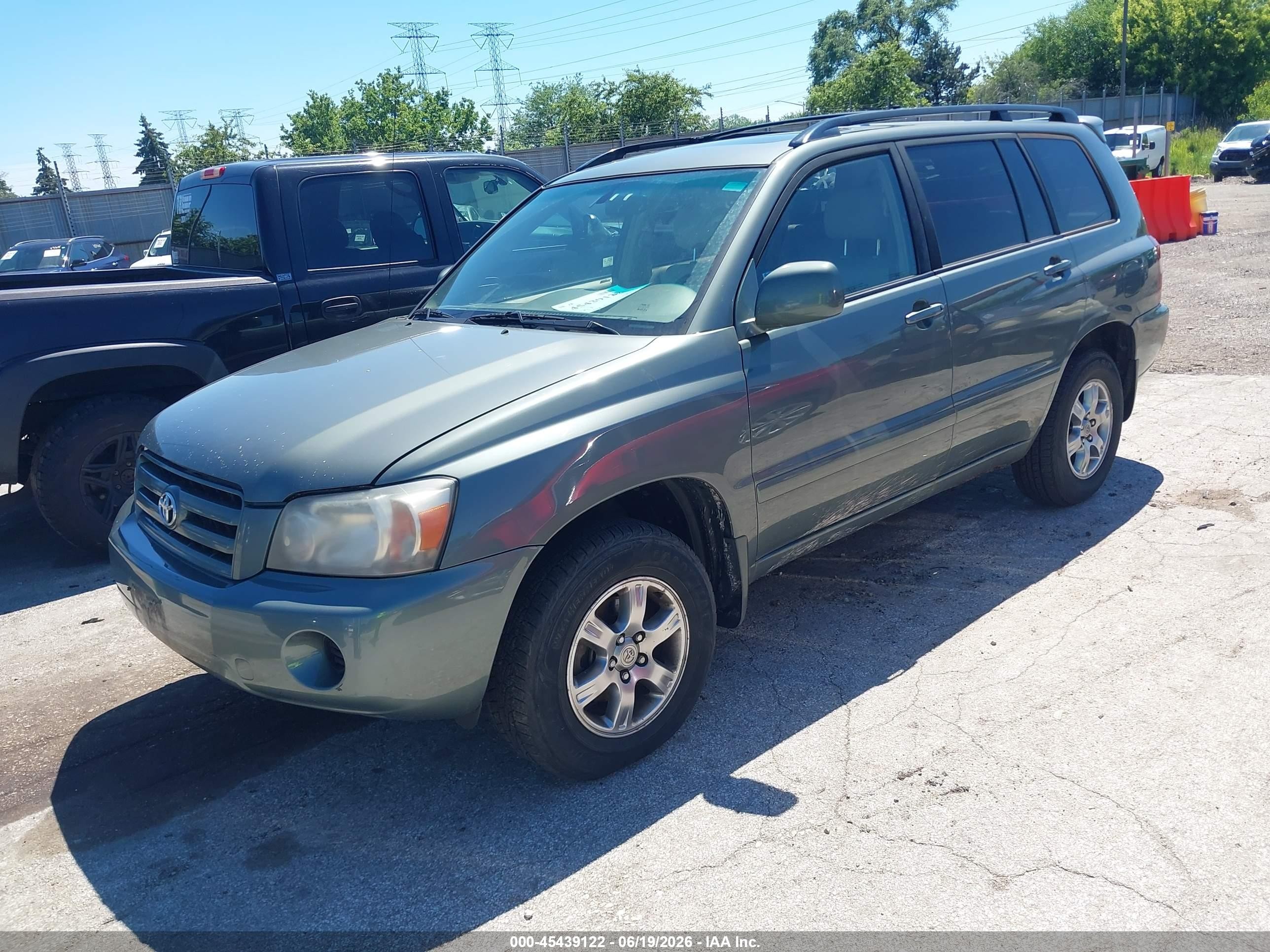 2005 Toyota Highlander V6 Green vin: JTEEP21A150092565