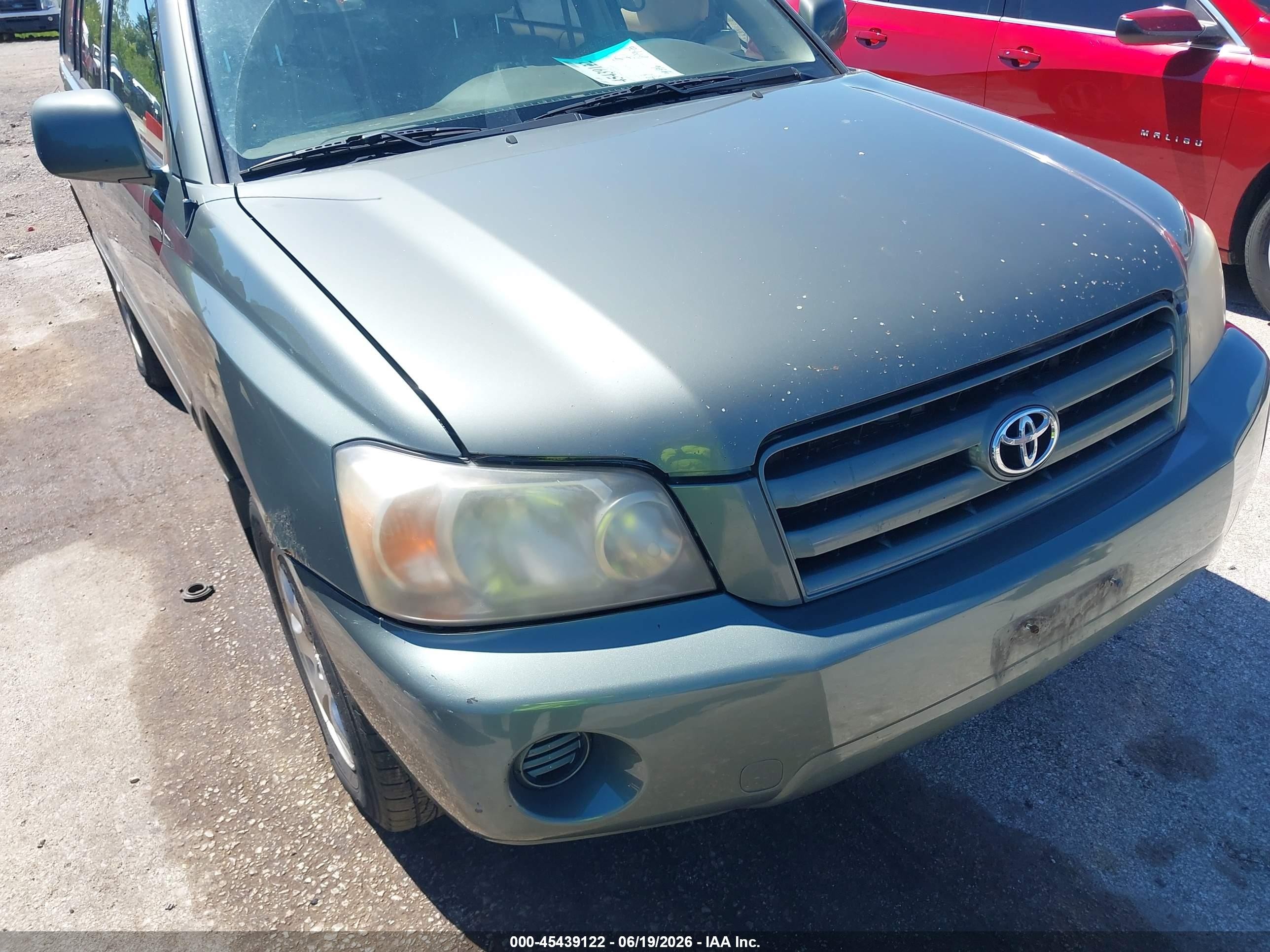 2005 Toyota Highlander V6 Green vin: JTEEP21A150092565