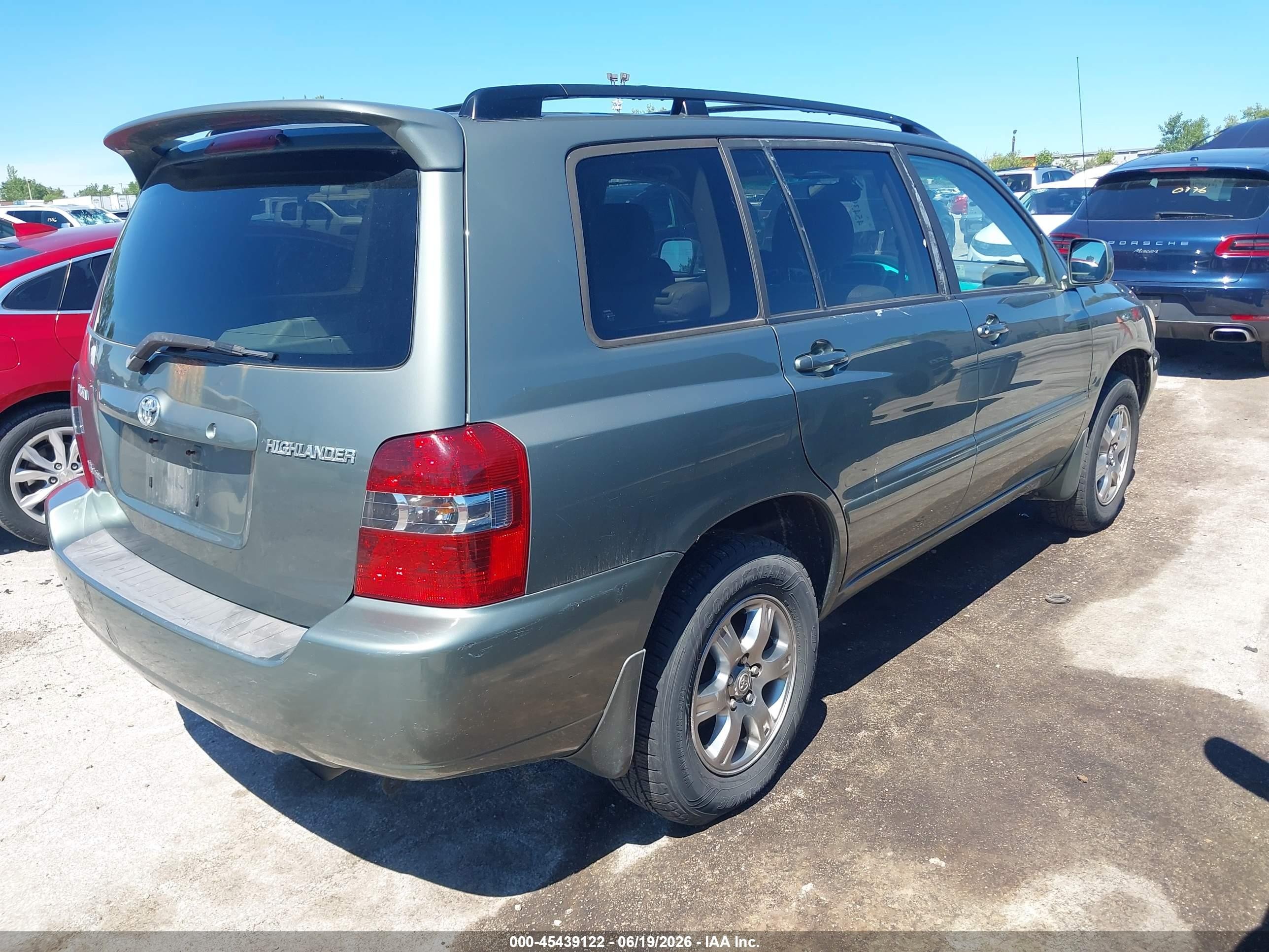 2005 Toyota Highlander V6 Green vin: JTEEP21A150092565