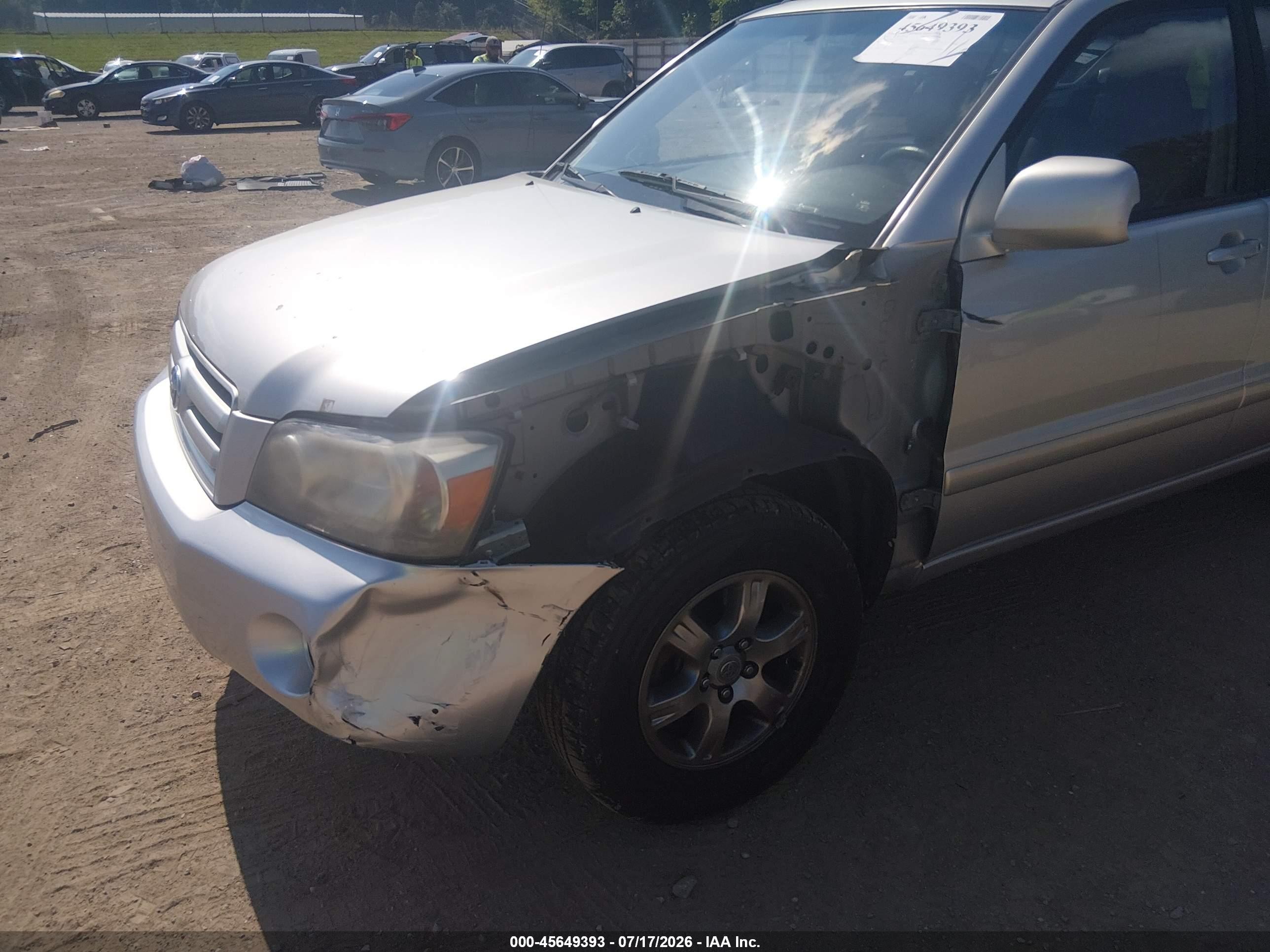 2005 Toyota Highlander V6 Silver vin: JTEEP21A150093845