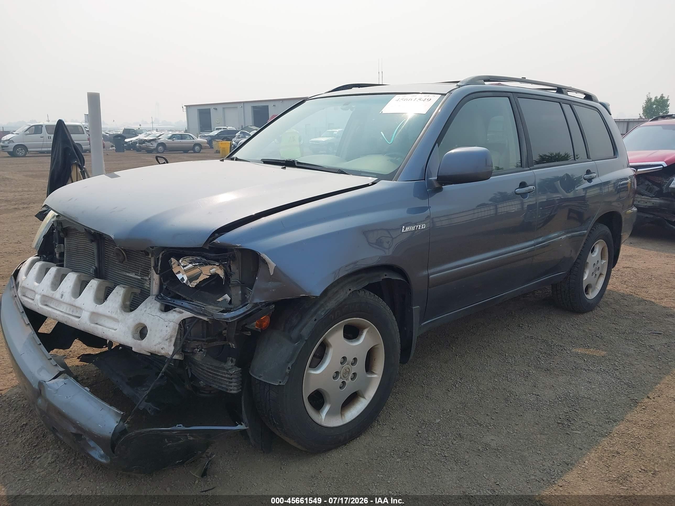 2005 Toyota Highlander Limited V6 Blue vin: JTEEP21A150093909