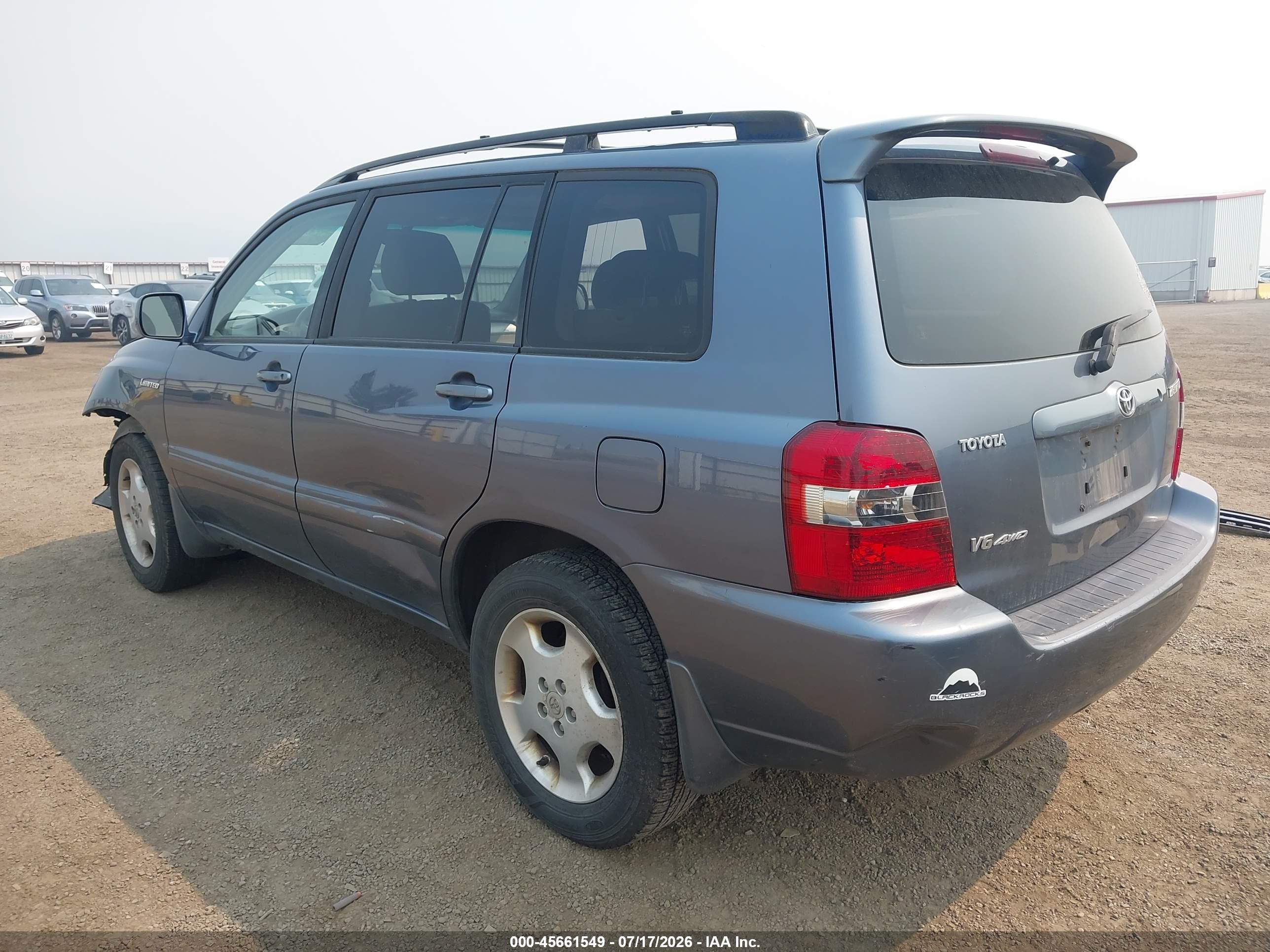 2005 Toyota Highlander Limited V6 Blue vin: JTEEP21A150093909