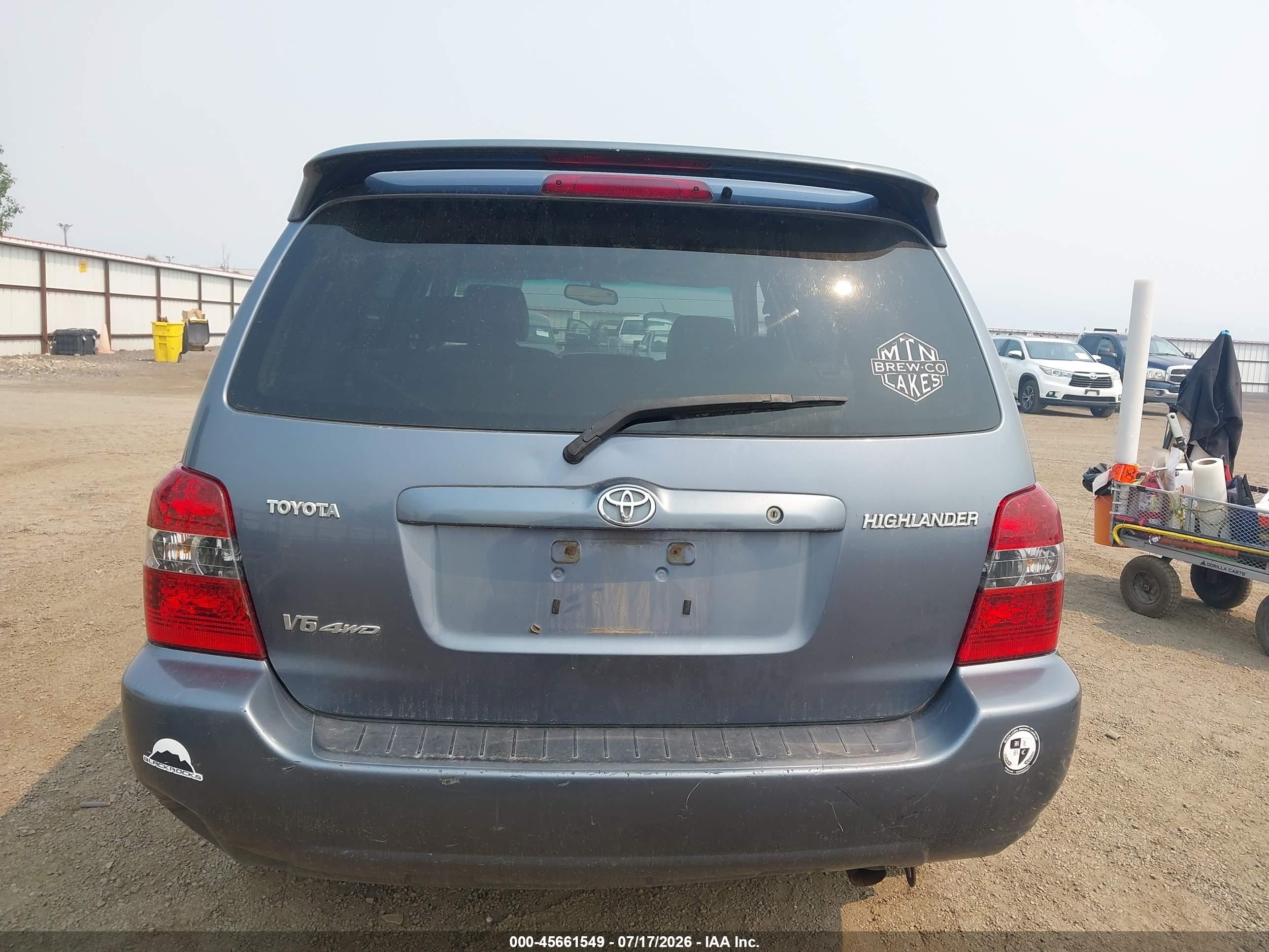2005 Toyota Highlander Limited V6 Blue vin: JTEEP21A150093909