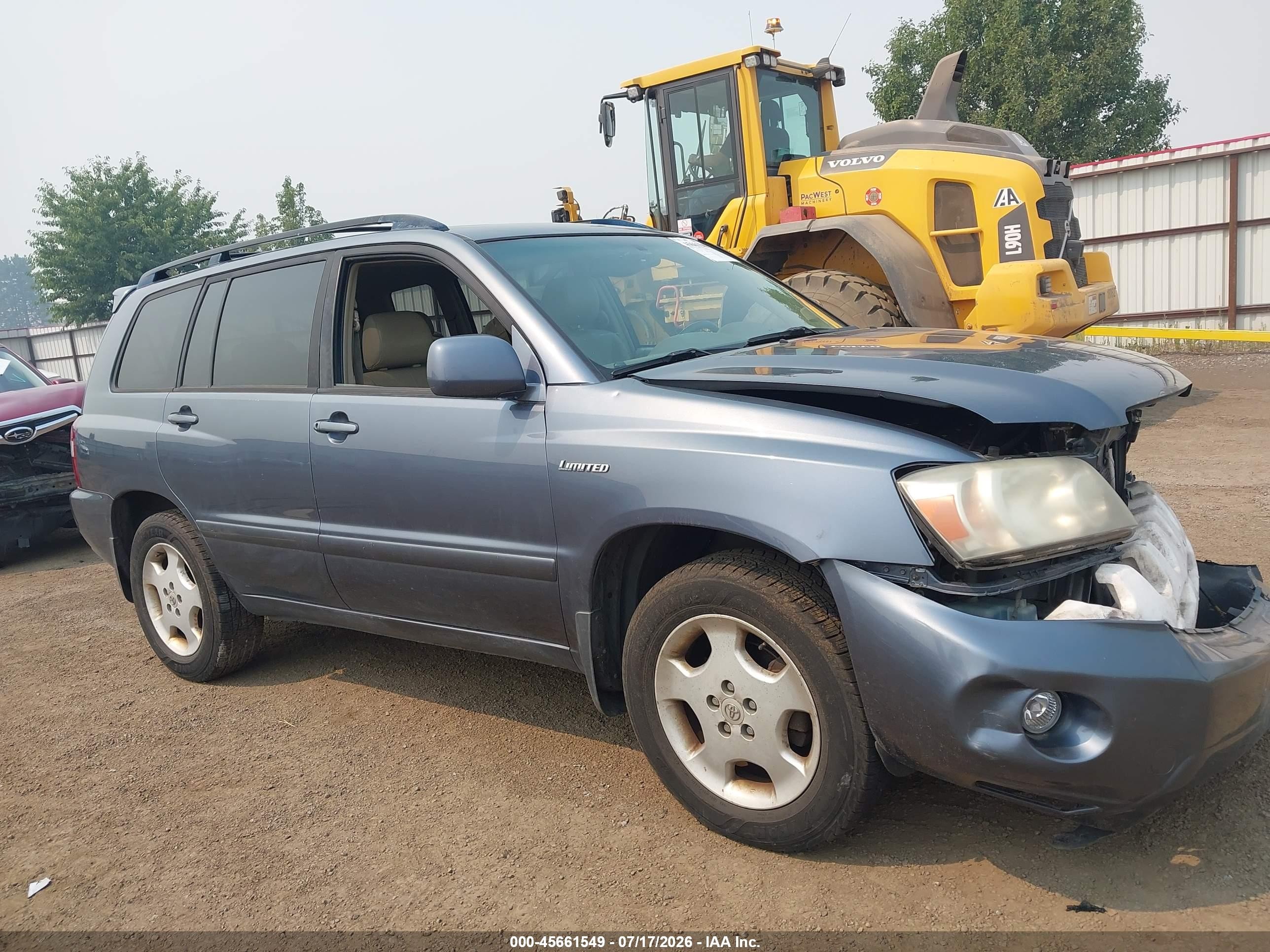 2005 Toyota Highlander Limited V6 Blue vin: JTEEP21A150093909