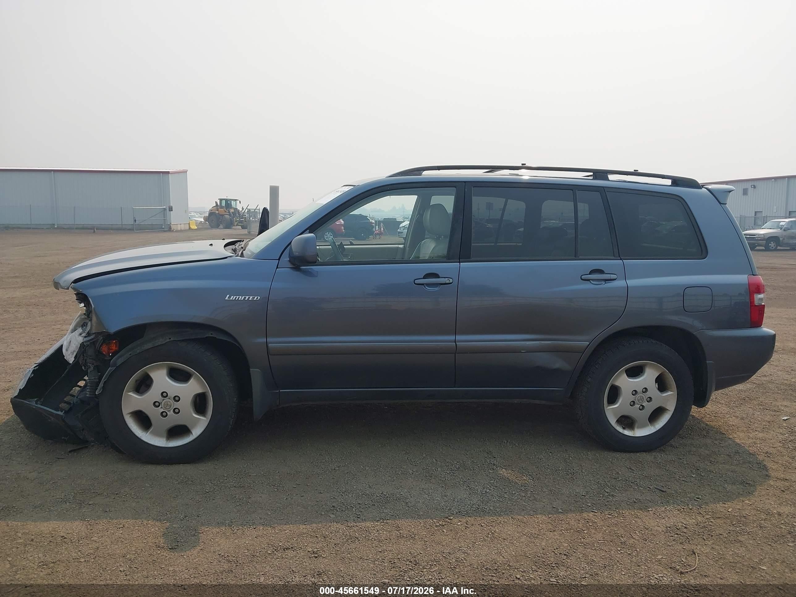 2005 Toyota Highlander Limited V6 Blue vin: JTEEP21A150093909
