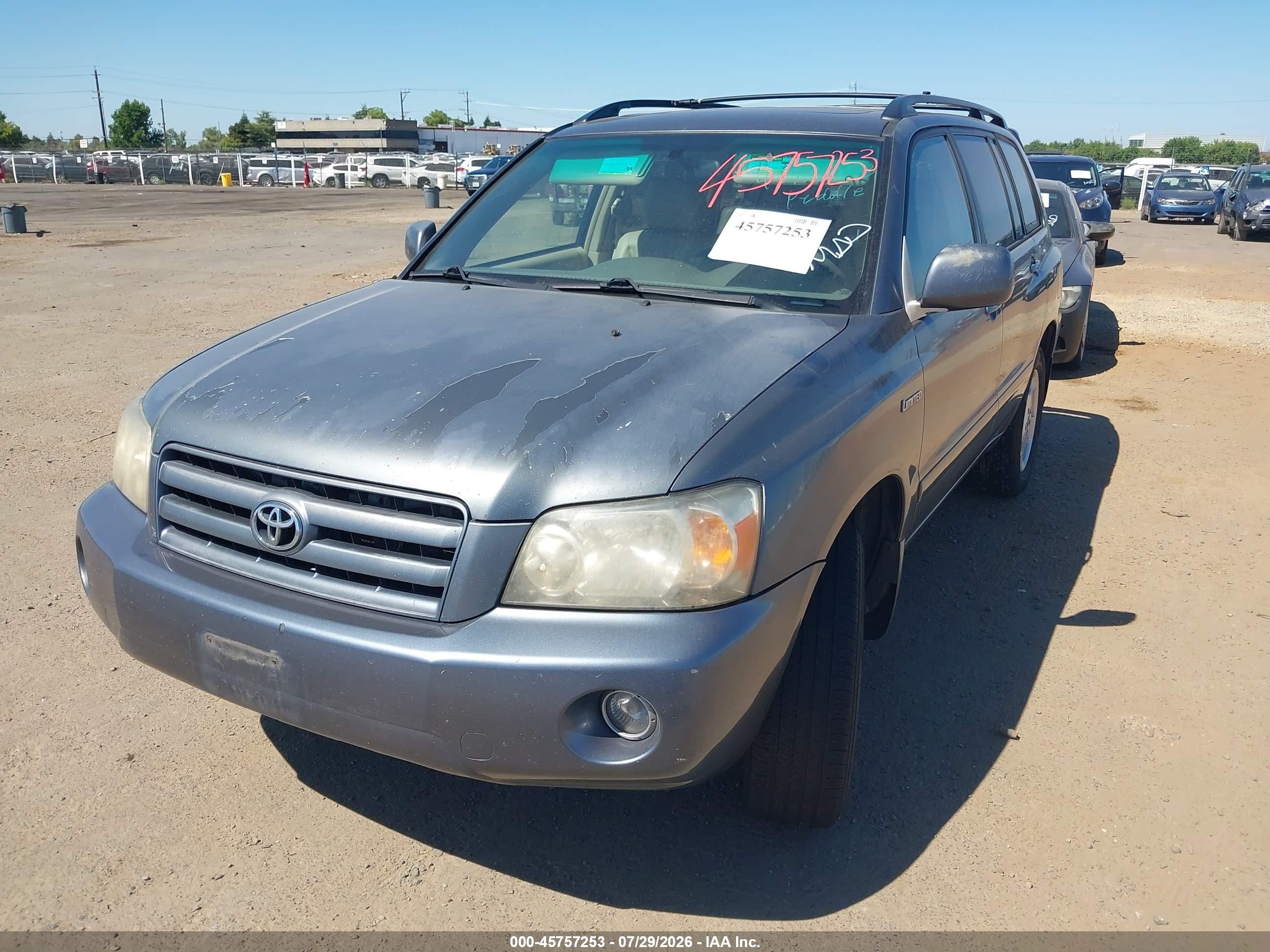 2005 Toyota Highlander Limited V6 Blue vin: JTEEP21A150108845