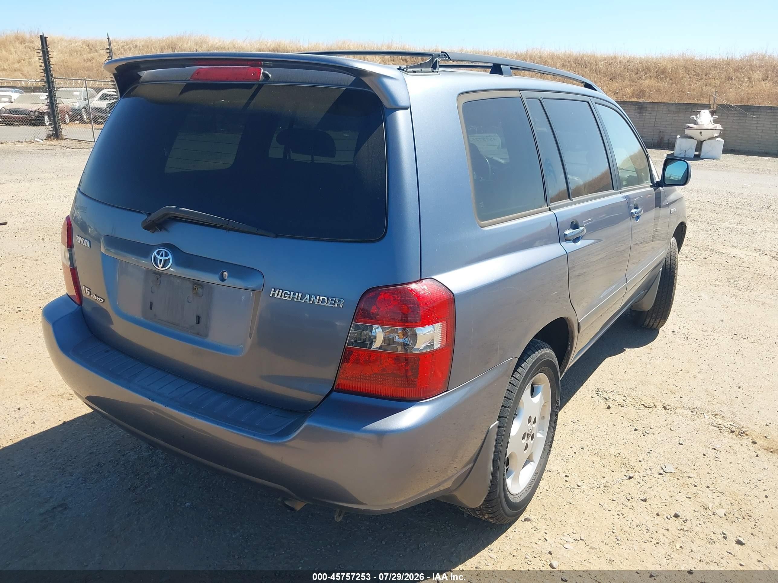 2005 Toyota Highlander Limited V6 Blue vin: JTEEP21A150108845