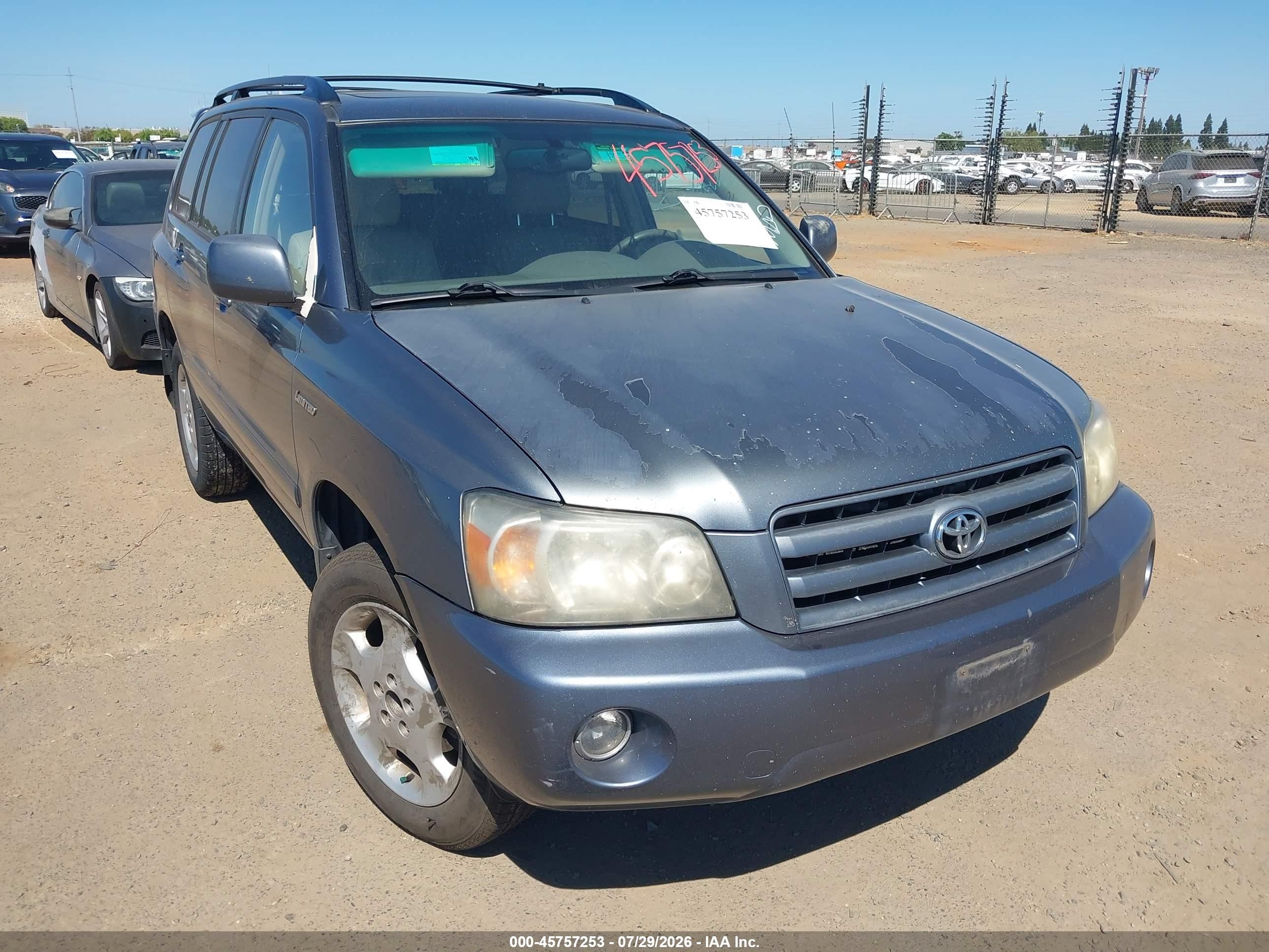 2005 Toyota Highlander Limited V6 Blue vin: JTEEP21A150108845