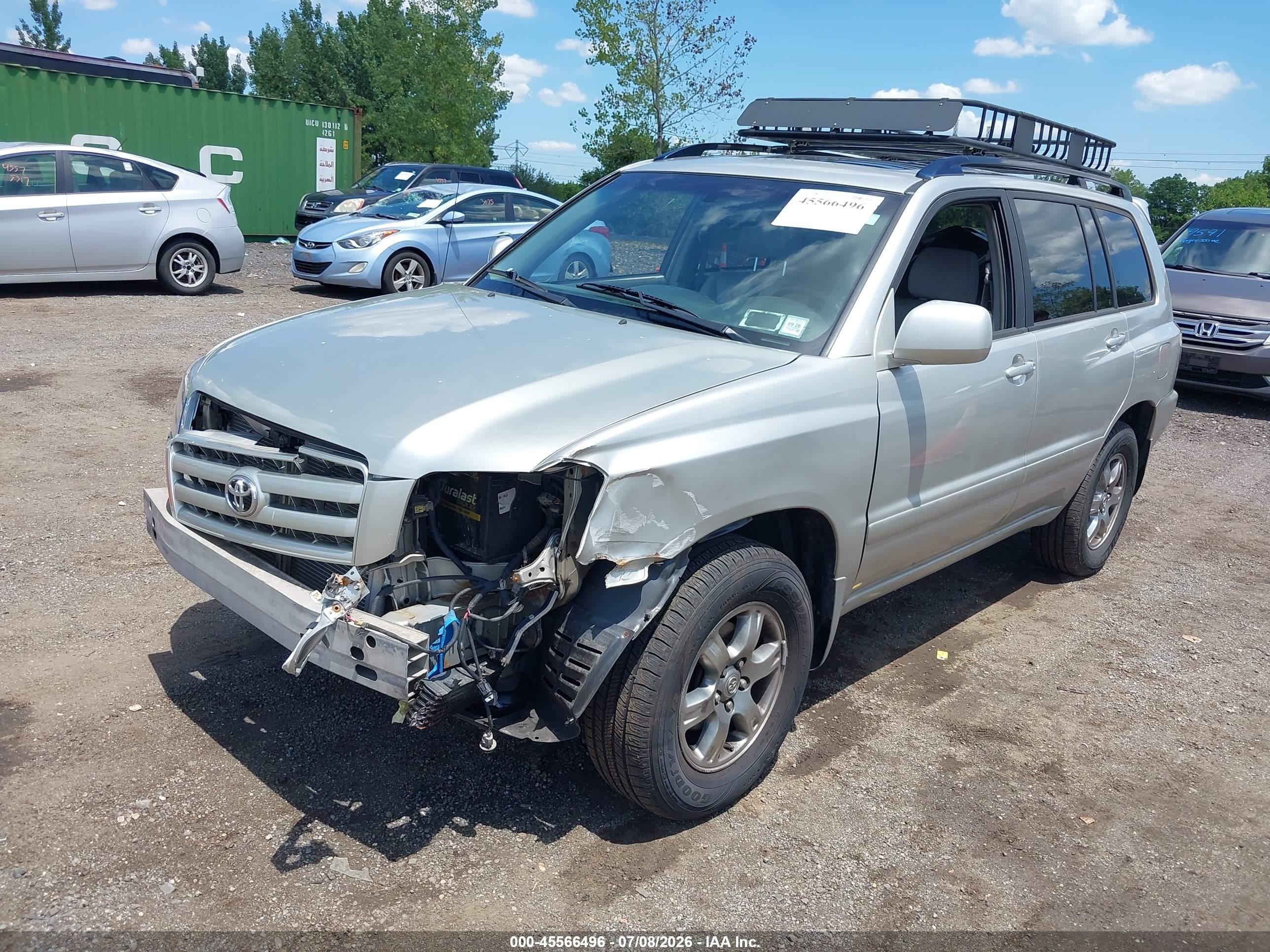 2005 Toyota Highlander V6 Серебряный vin: JTEEP21A150109297