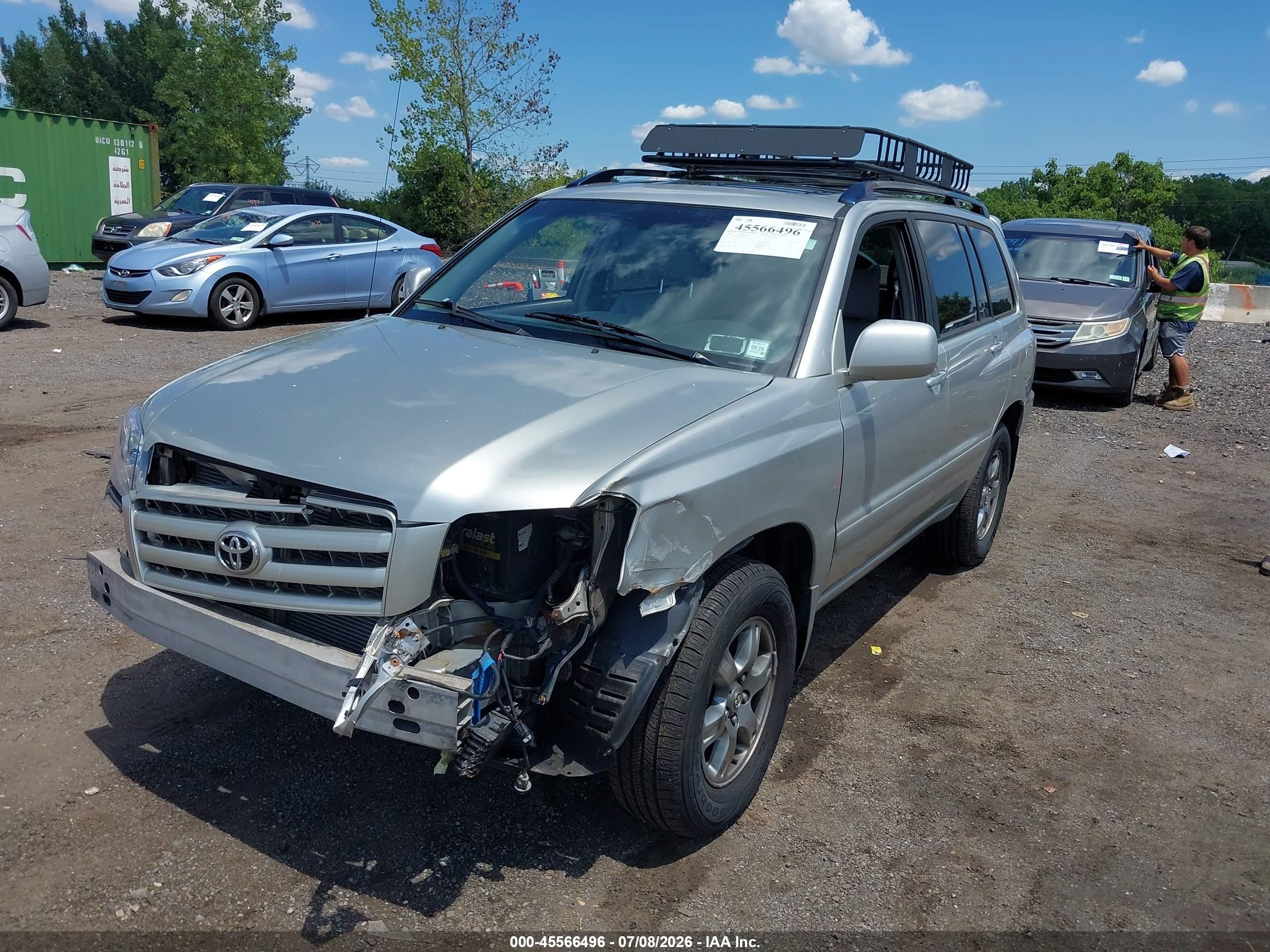 2005 Toyota Highlander V6 Серебряный vin: JTEEP21A150109297