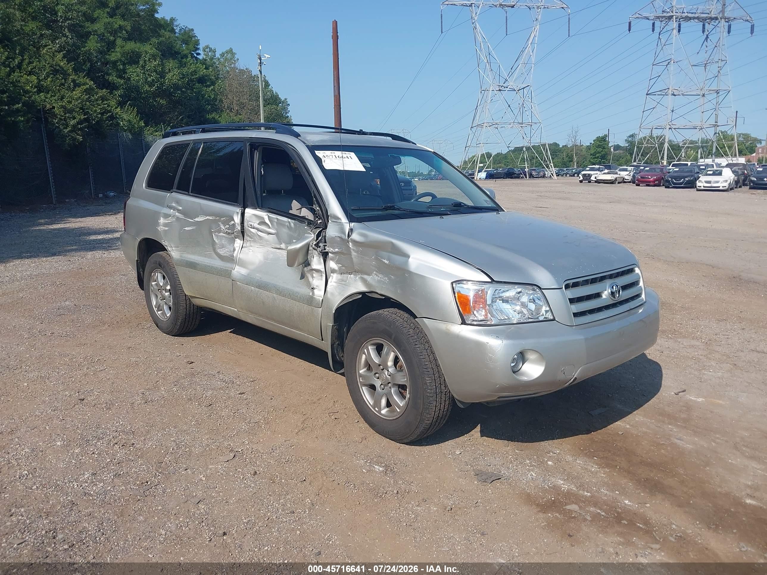 2005 Toyota Highlander V6 Silver vin: JTEEP21A150116301