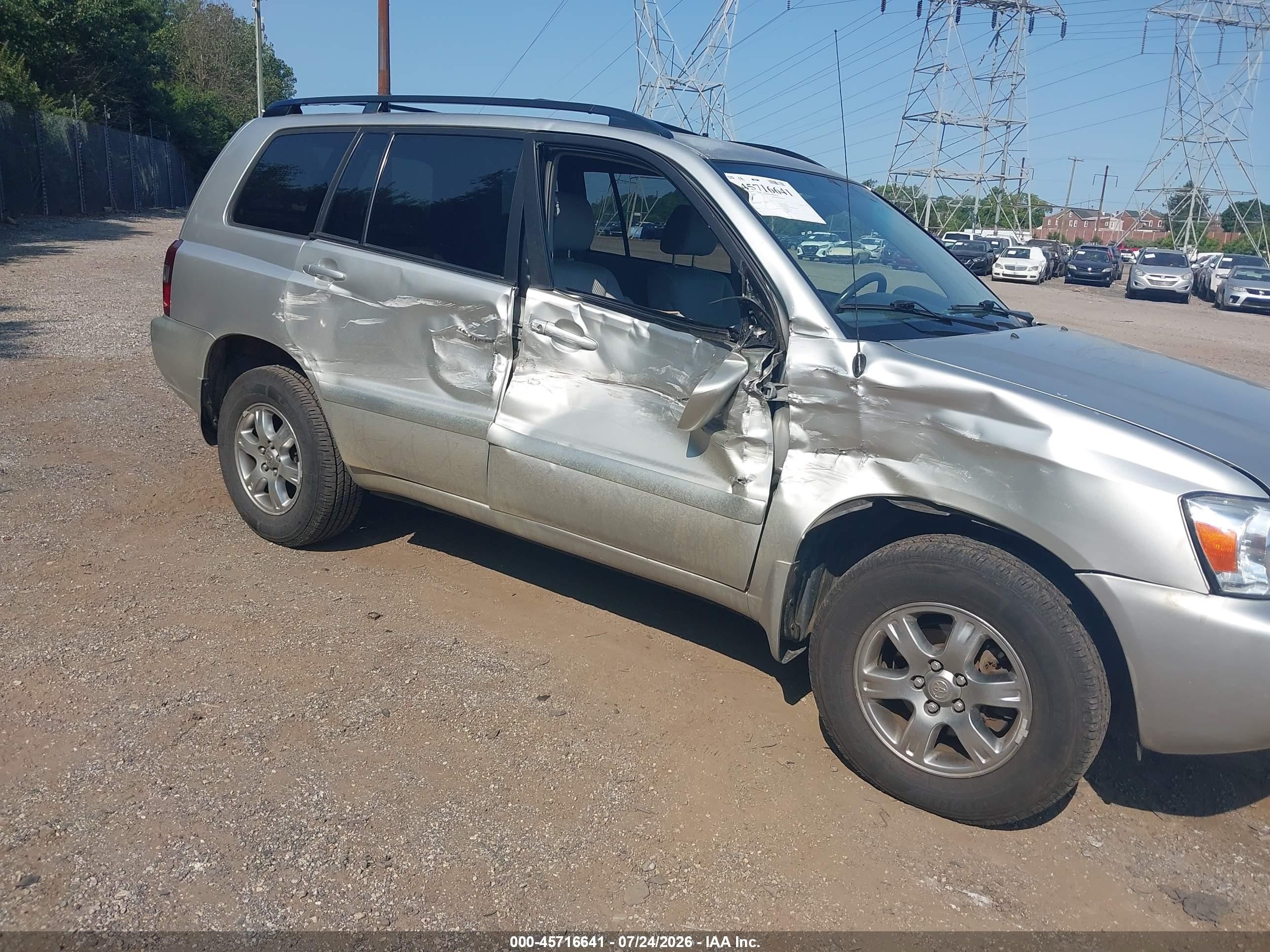 2005 Toyota Highlander V6 Silver vin: JTEEP21A150116301
