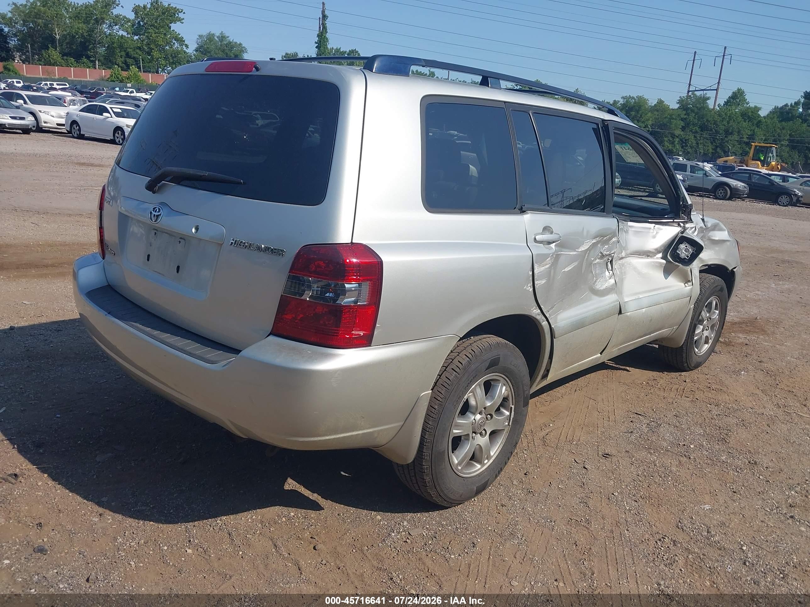 2005 Toyota Highlander V6 Silver vin: JTEEP21A150116301