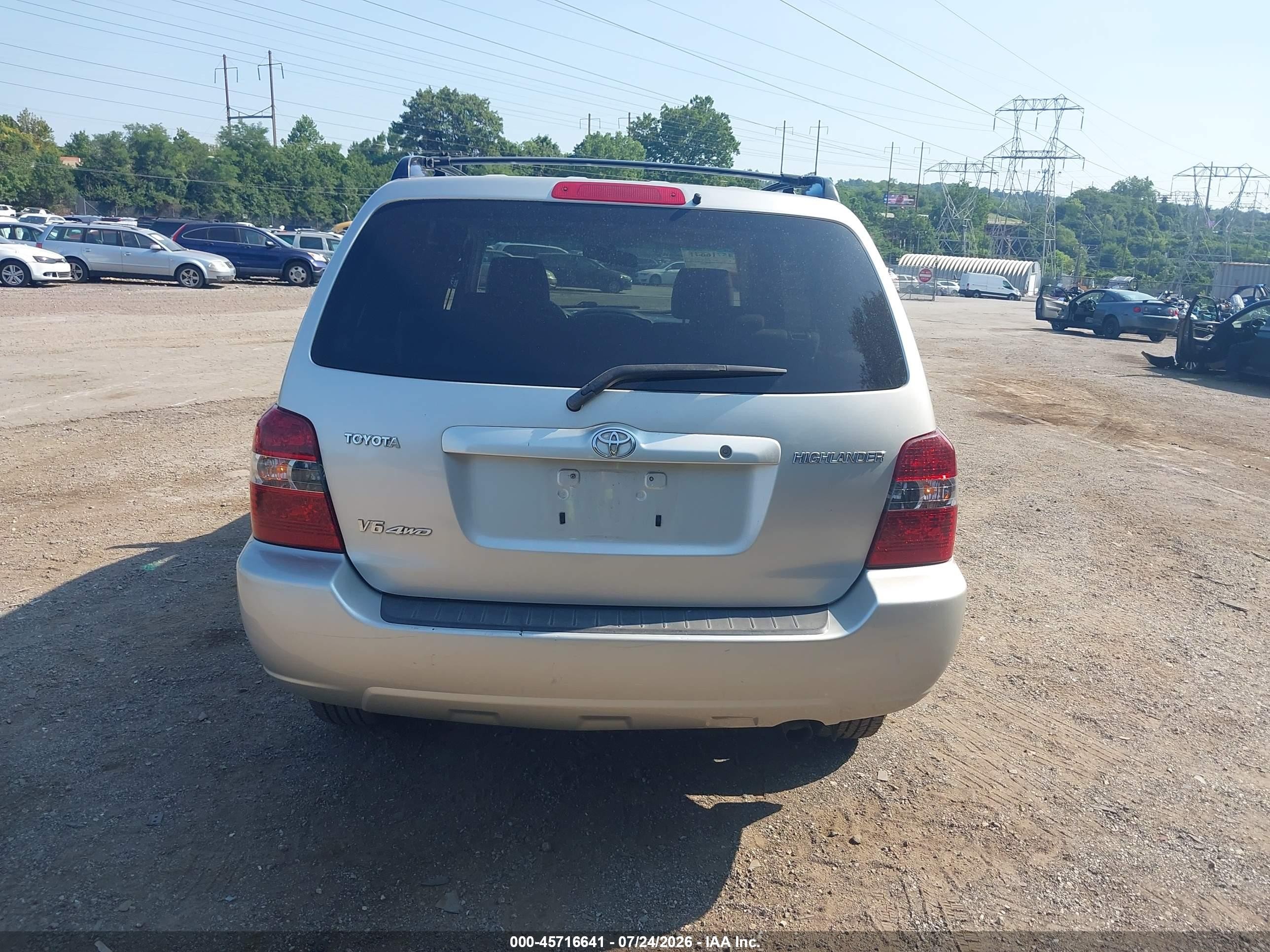 2005 Toyota Highlander V6 Silver vin: JTEEP21A150116301