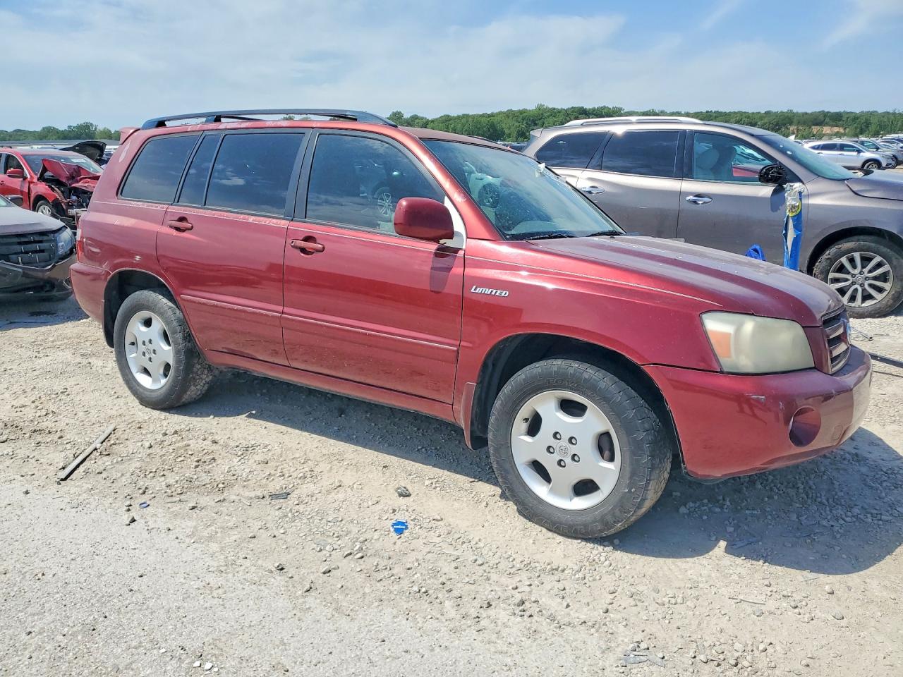 2005 Toyota Highlander Limited Burgundy vin: JTEEP21A150118033