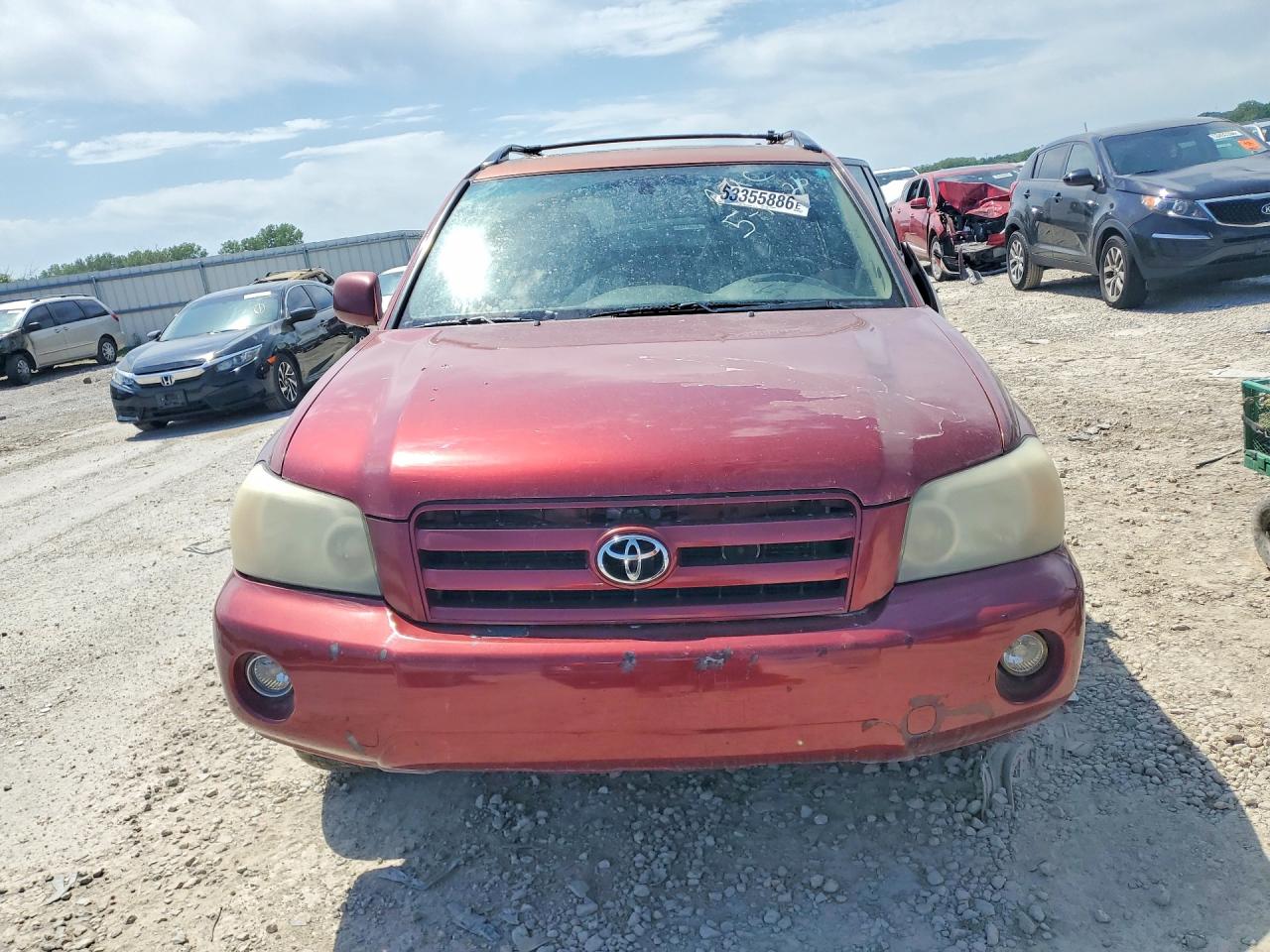 2005 Toyota Highlander Limited Burgundy vin: JTEEP21A150118033