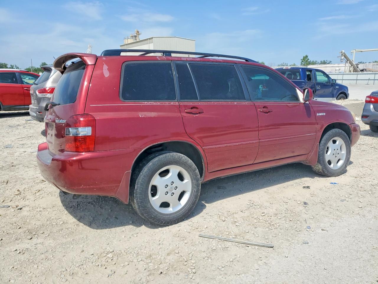 2005 Toyota Highlander Limited Burgundy vin: JTEEP21A150118033