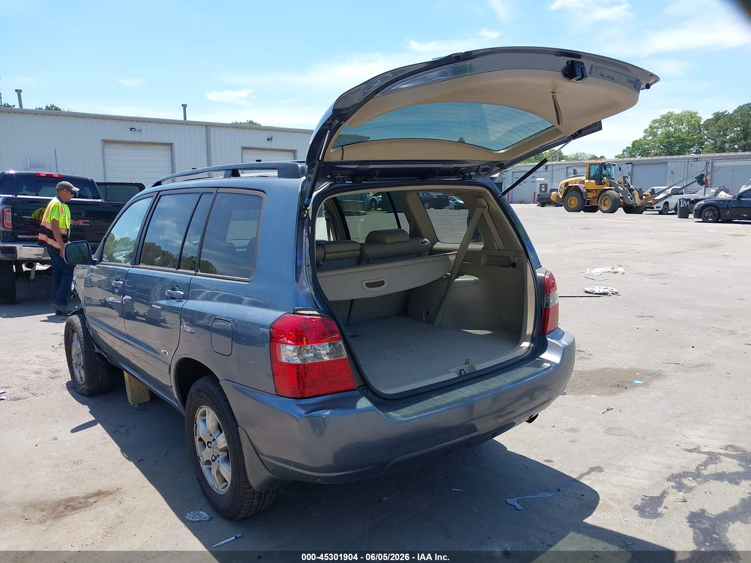 2005 Toyota Highlander V6 Light Blue vin: JTEEP21A150126357