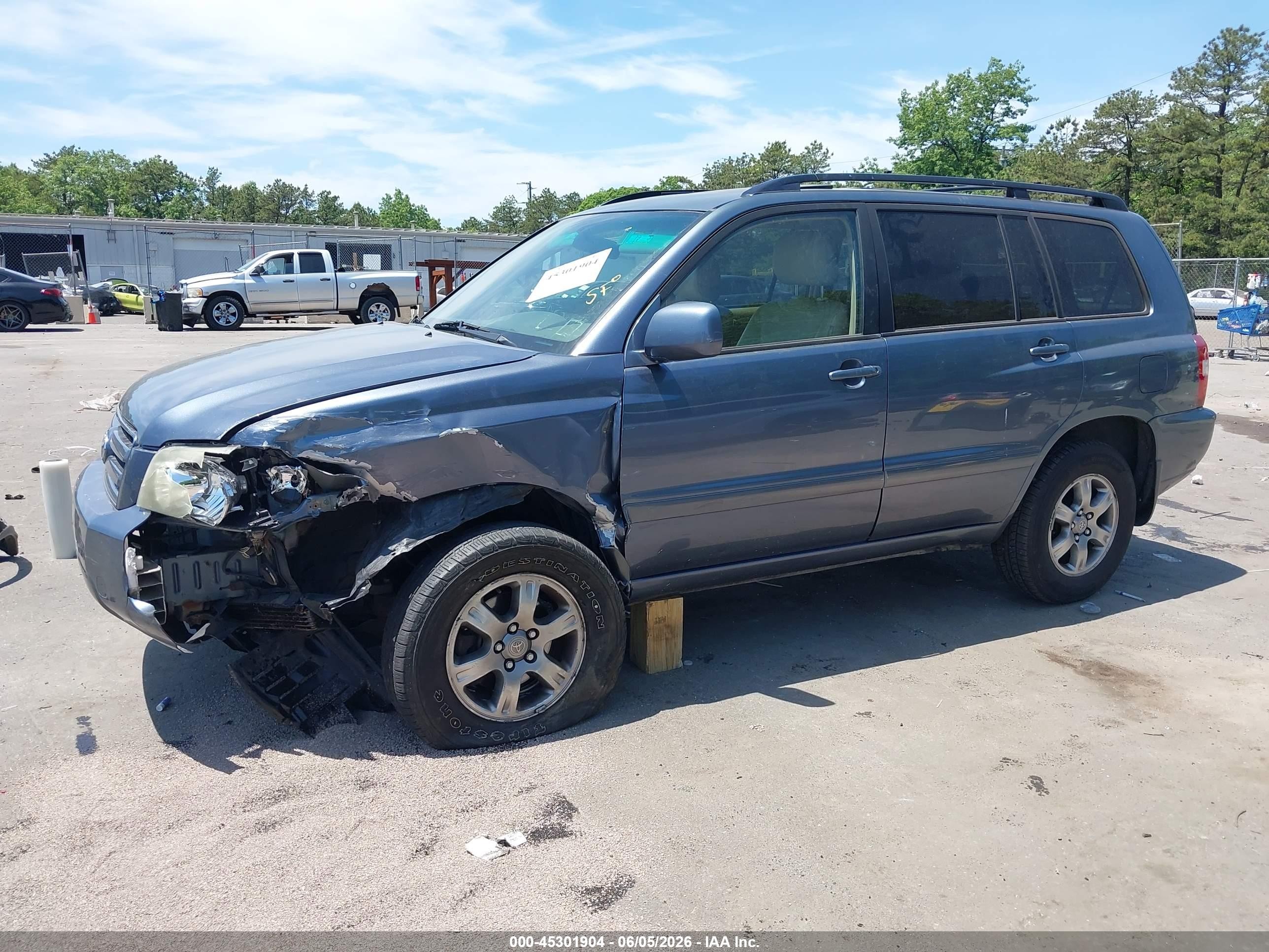 2005 Toyota Highlander V6 Light Blue vin: JTEEP21A150126357