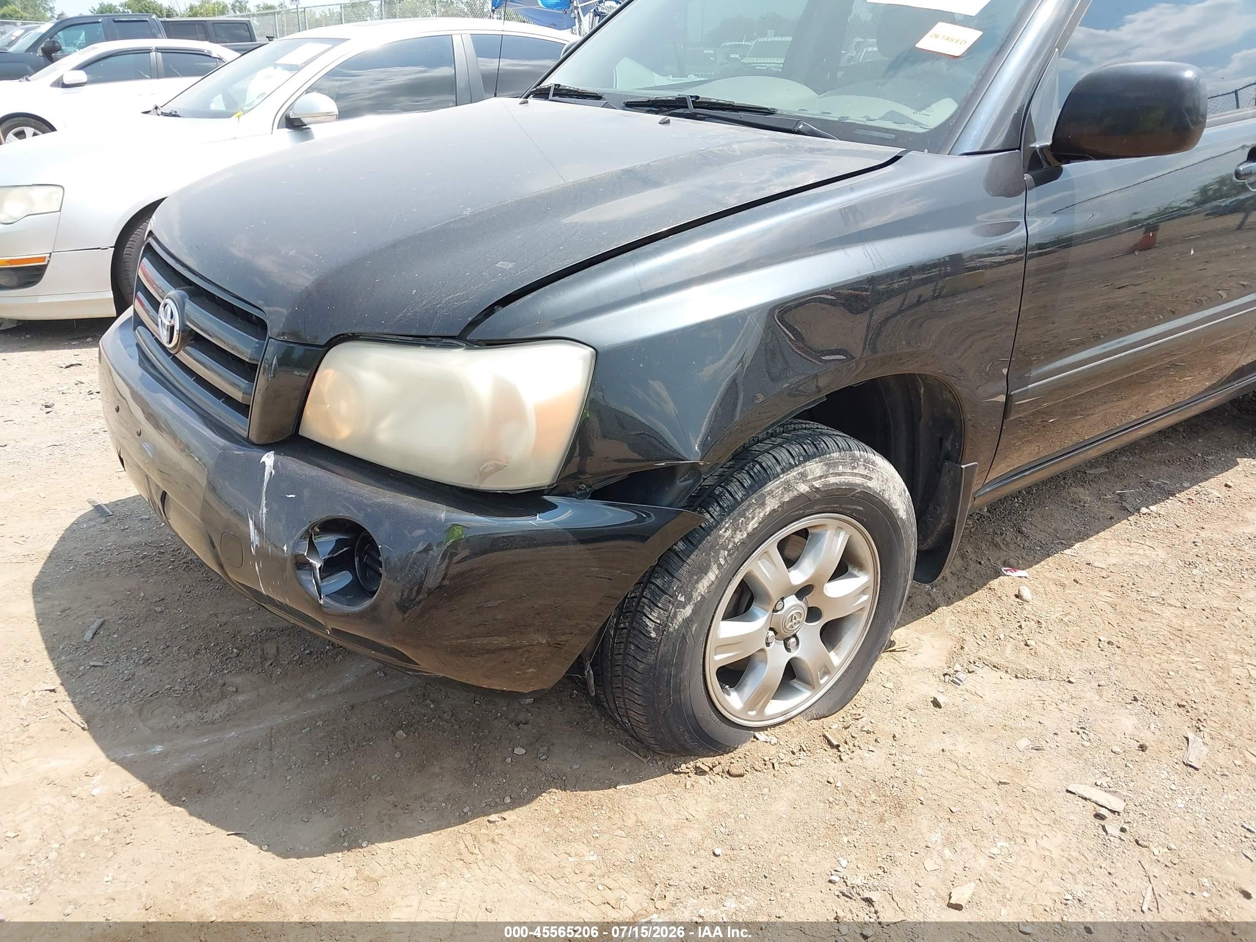 2006 Toyota Highlander V6 Black vin: JTEEP21A160149929