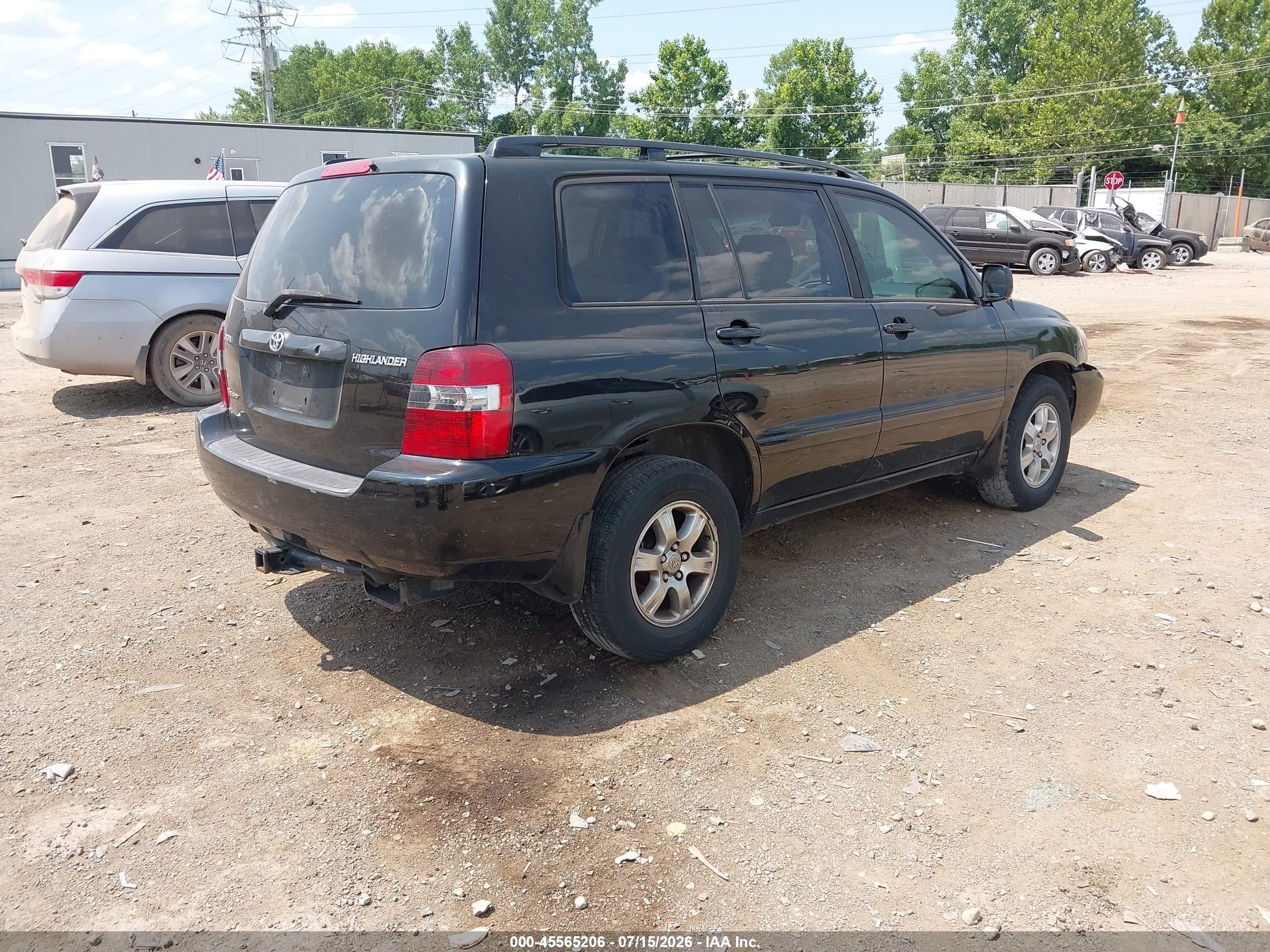 2006 Toyota Highlander V6 Black vin: JTEEP21A160149929