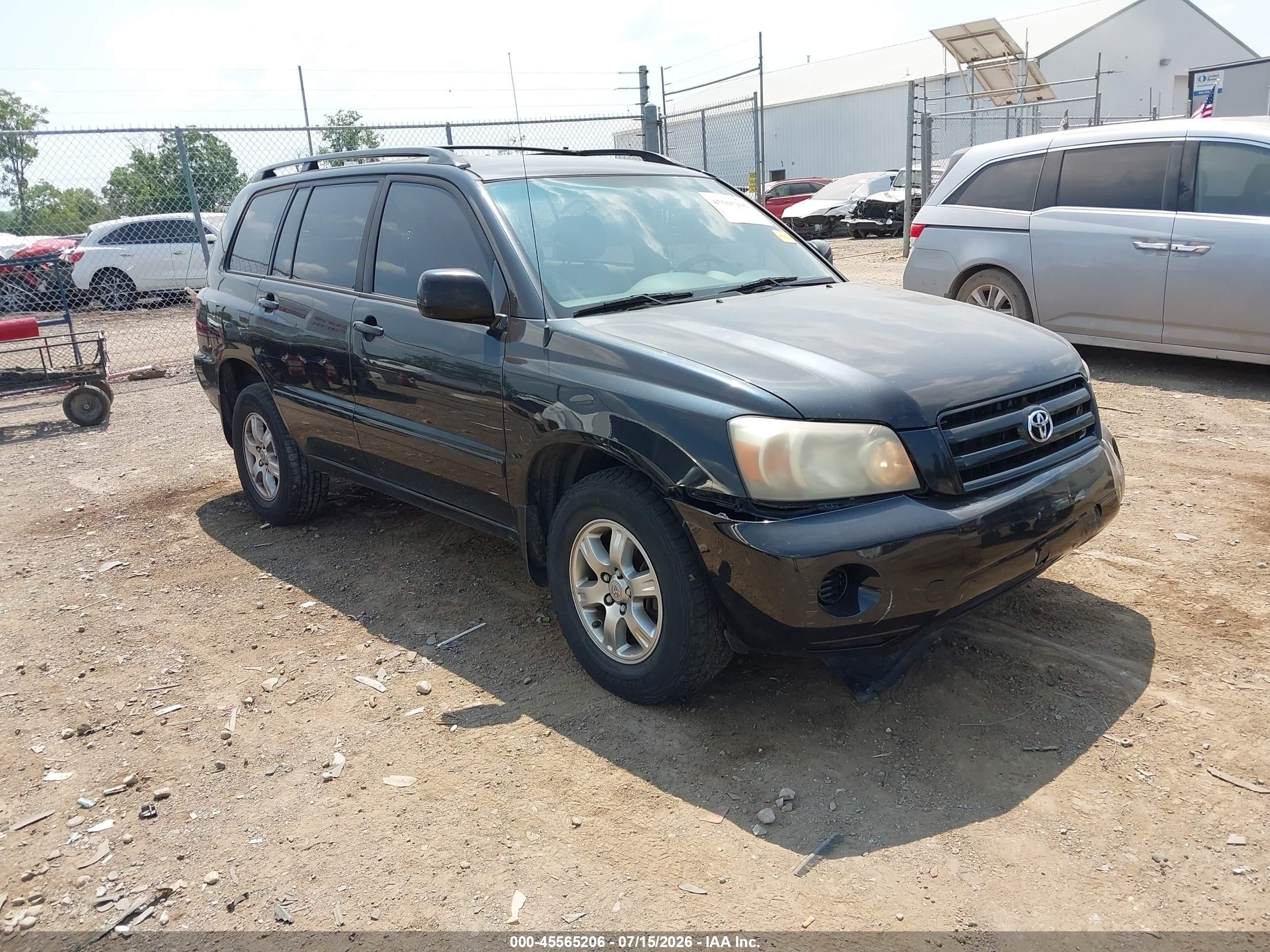 2006 Toyota Highlander V6 Black vin: JTEEP21A160149929