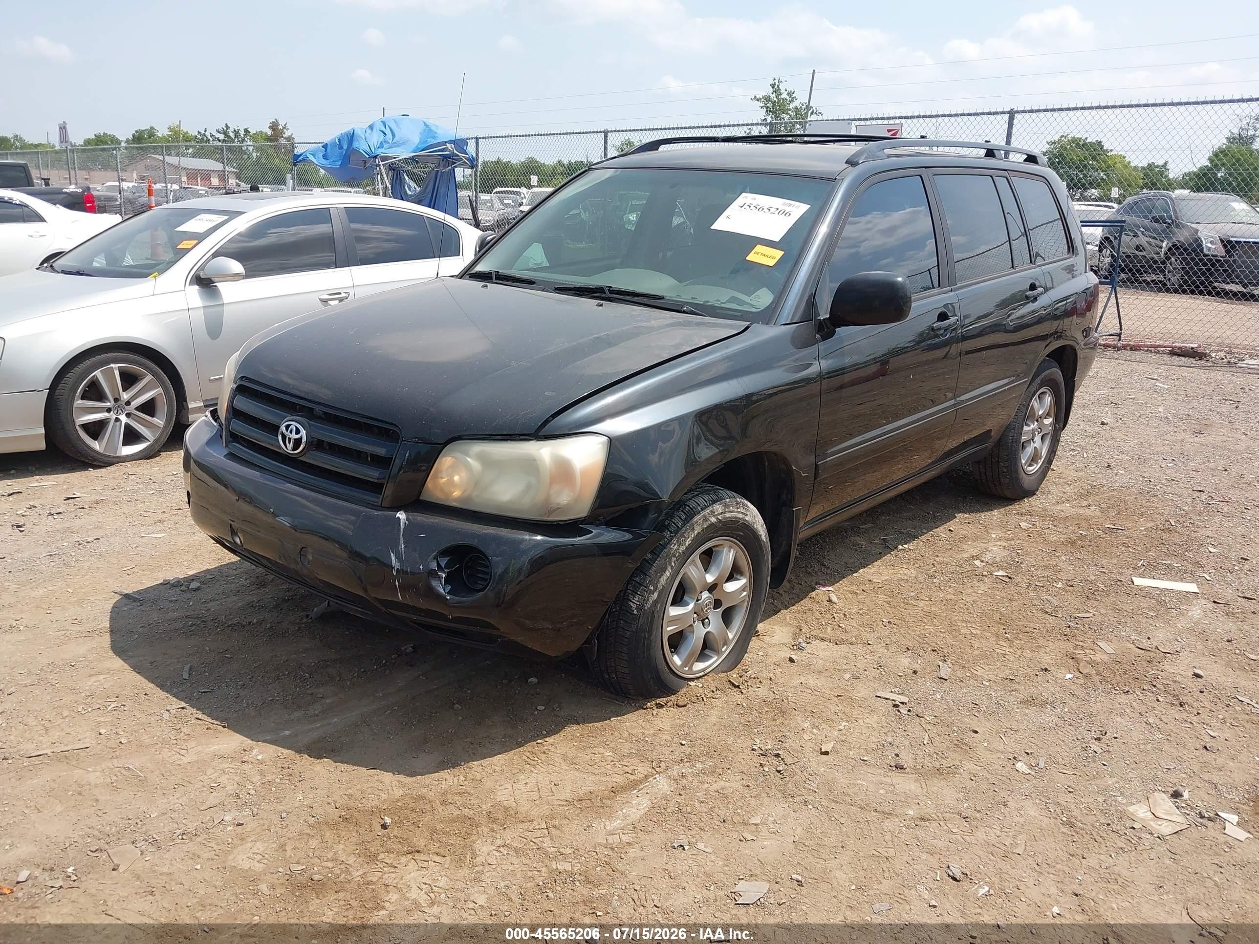 2006 Toyota Highlander V6 Black vin: JTEEP21A160149929