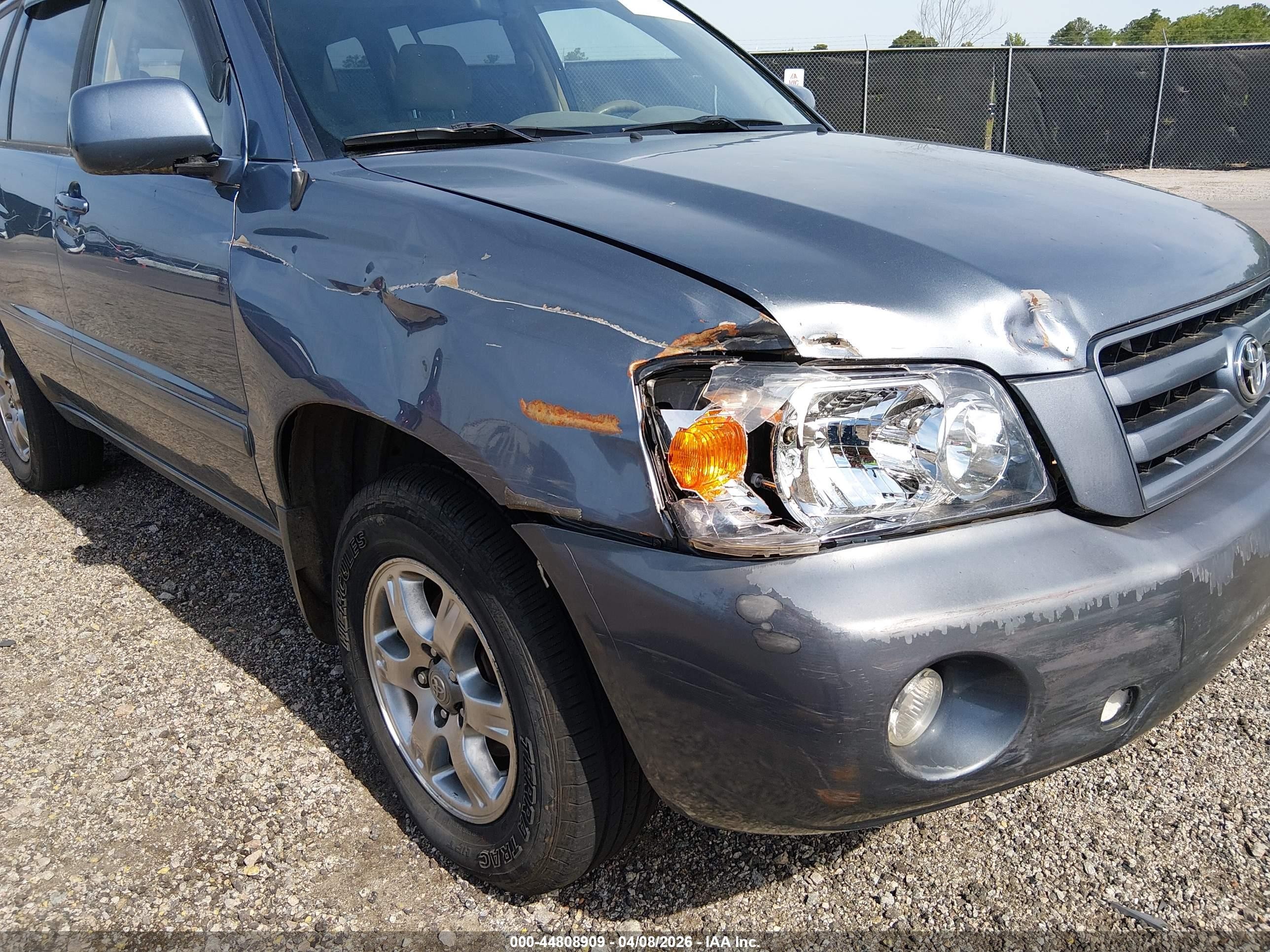 2006 Toyota Highlander V6 Gray vin: JTEEP21A160155004