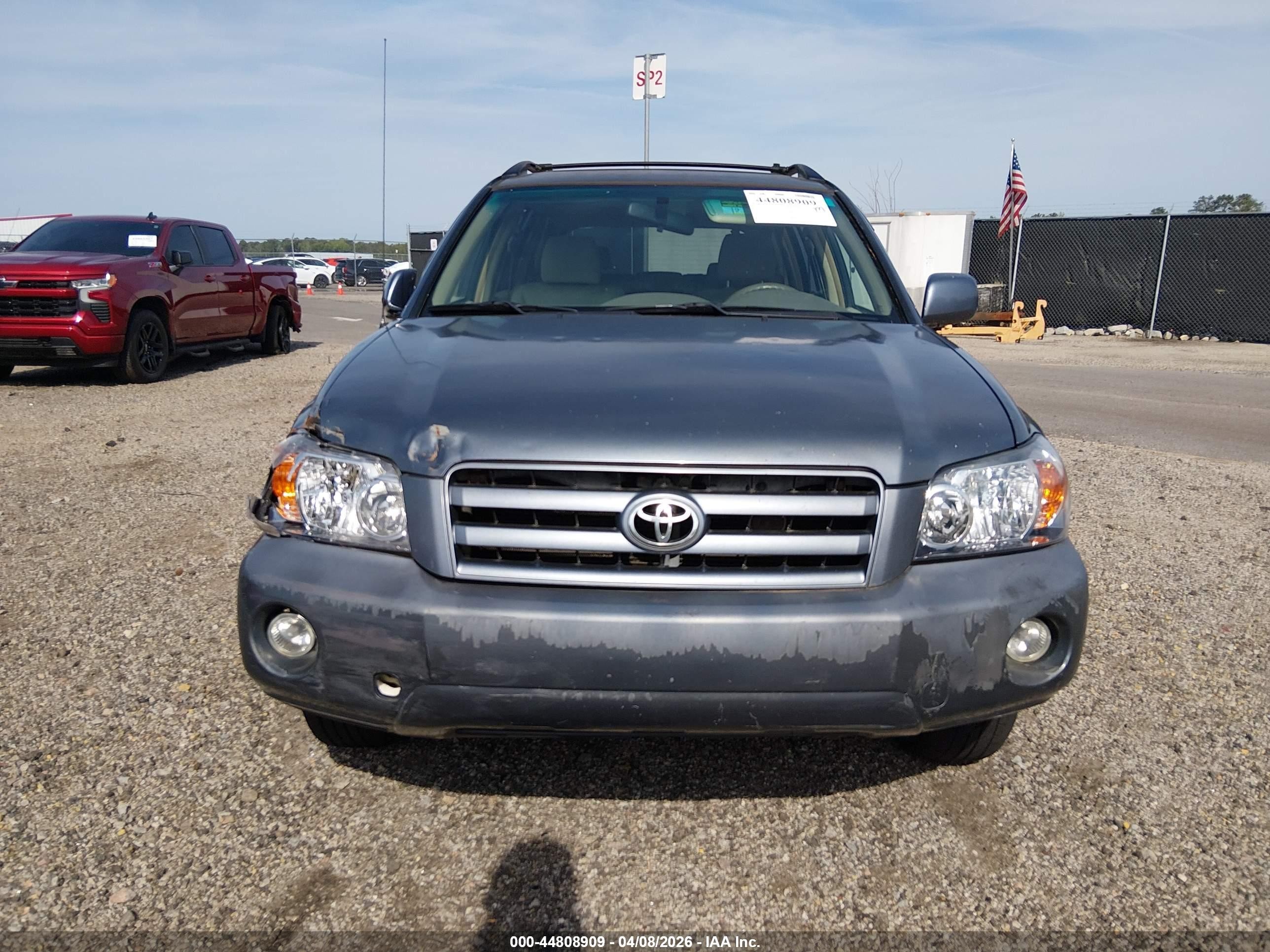 2006 Toyota Highlander V6 Gray vin: JTEEP21A160155004