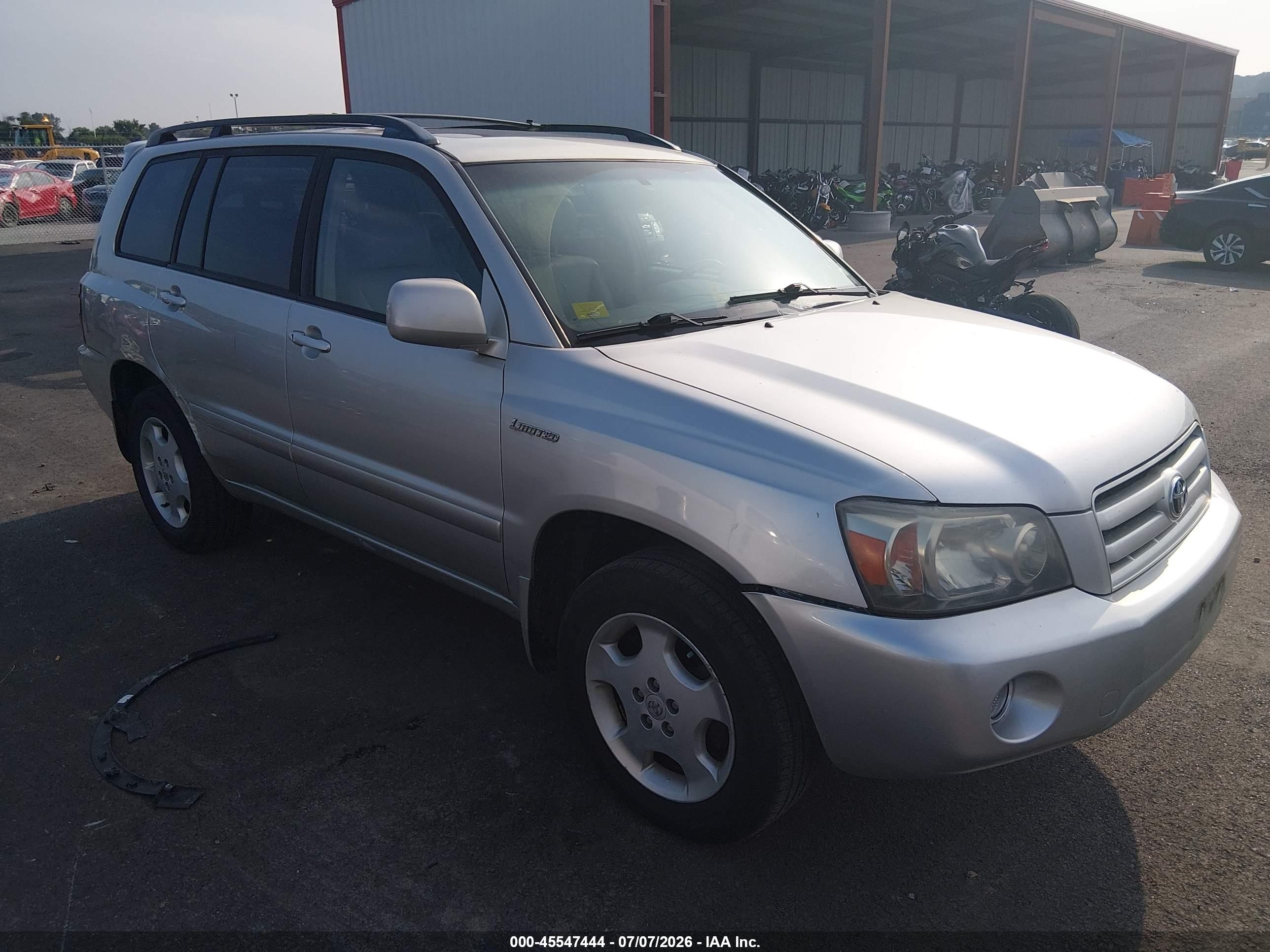 2006 Toyota Highlander Limited V6 Silver vin: JTEEP21A160155438